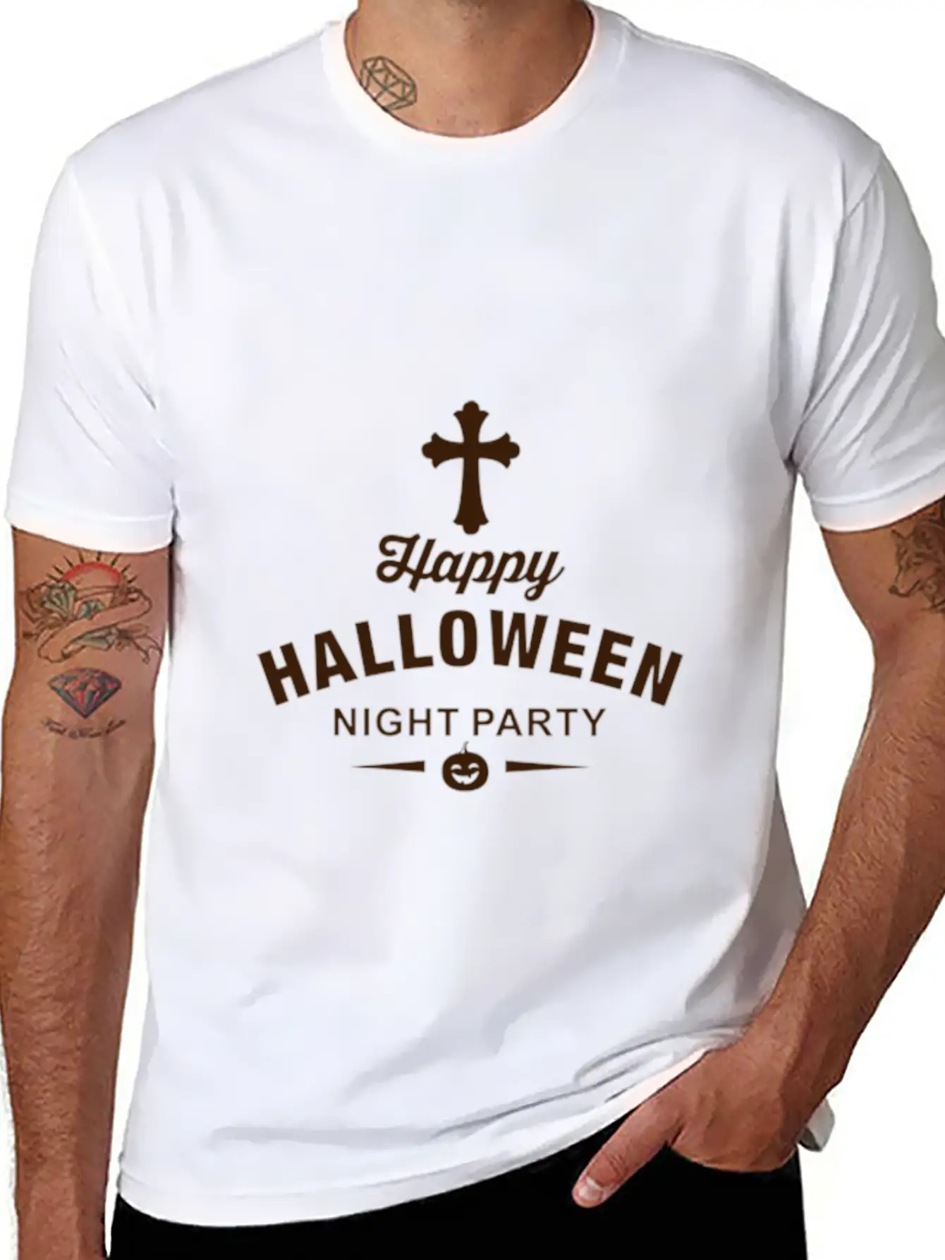 Halloween Party Night Module Lightweight Cotton T-Shirt – Daily Comfort Graphic Shirt