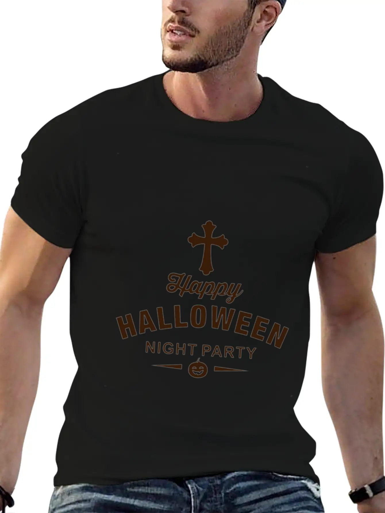 Halloween Party Night Module Lightweight Cotton T-Shirt – Daily Comfort Graphic Shirt