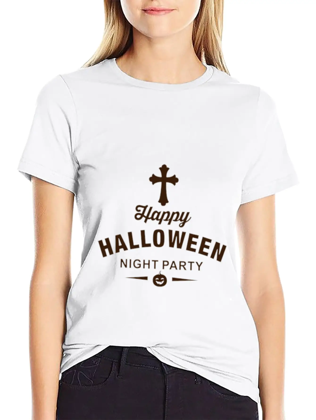 Halloween Party Night Module Lightweight Cotton T-Shirt – Daily Comfort Graphic Shirt