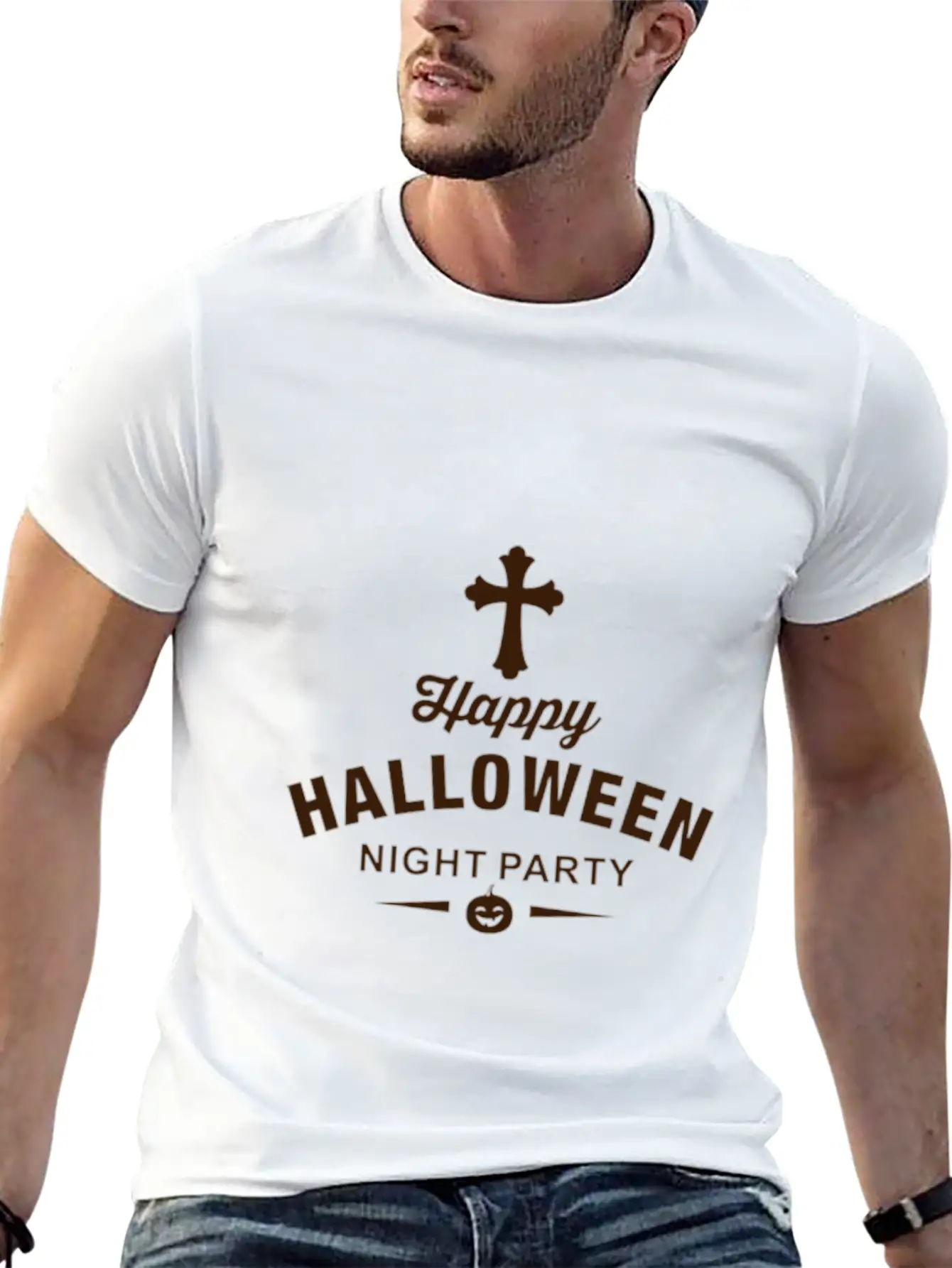 Halloween Party Night Module Lightweight Cotton T-Shirt – Daily Comfort Graphic Shirt