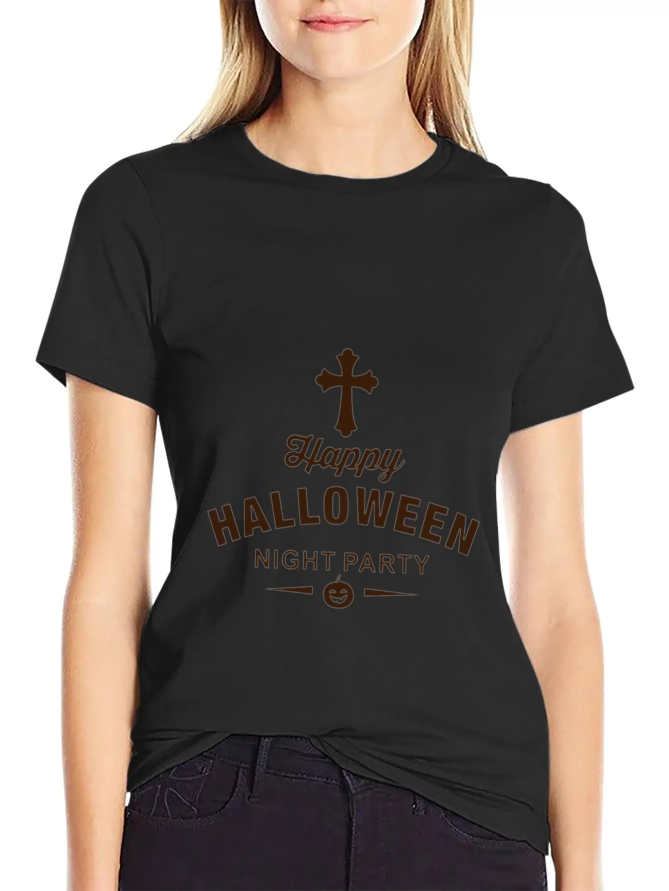 Halloween Party Night Module Lightweight Cotton T-Shirt – Daily Comfort Graphic Shirt