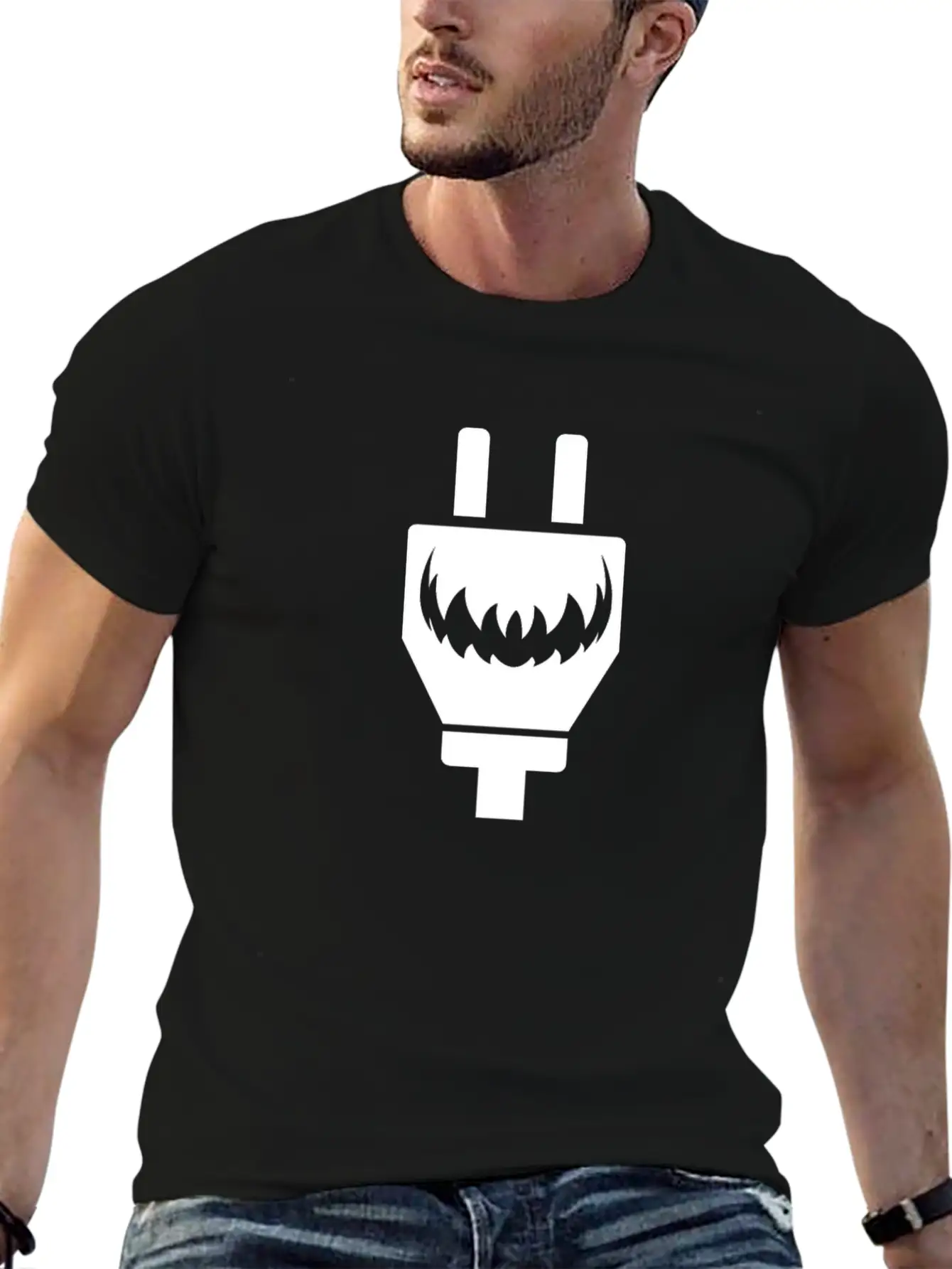 Halloween Socket And Plug Funny Matching Couple Stylish Everyday T-Shirt – Unisex Basic Cotton Tee