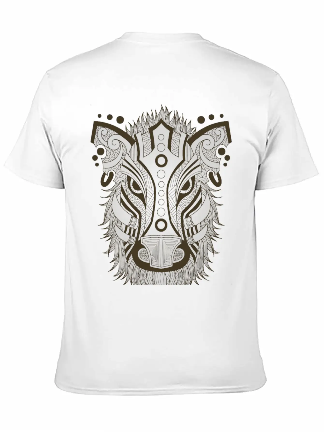 Hand Drawn Animal Wild Boar Head Abstract Image Simple Everyday Graphic Tee – Lightweight Summer Wear