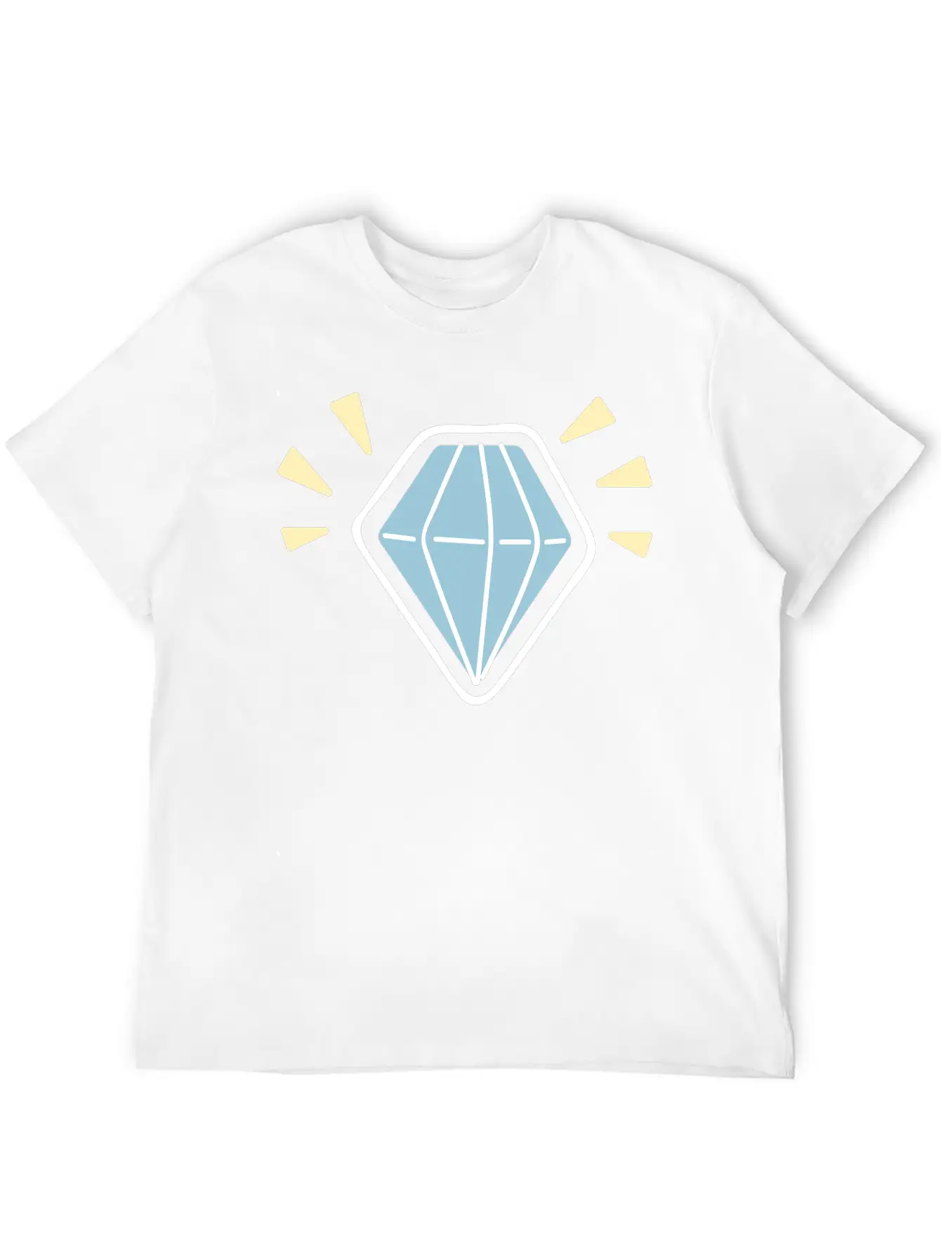 Hand Drawn Diamond Stylish Everyday T-Shirt – Unisex Basic Cotton Tee