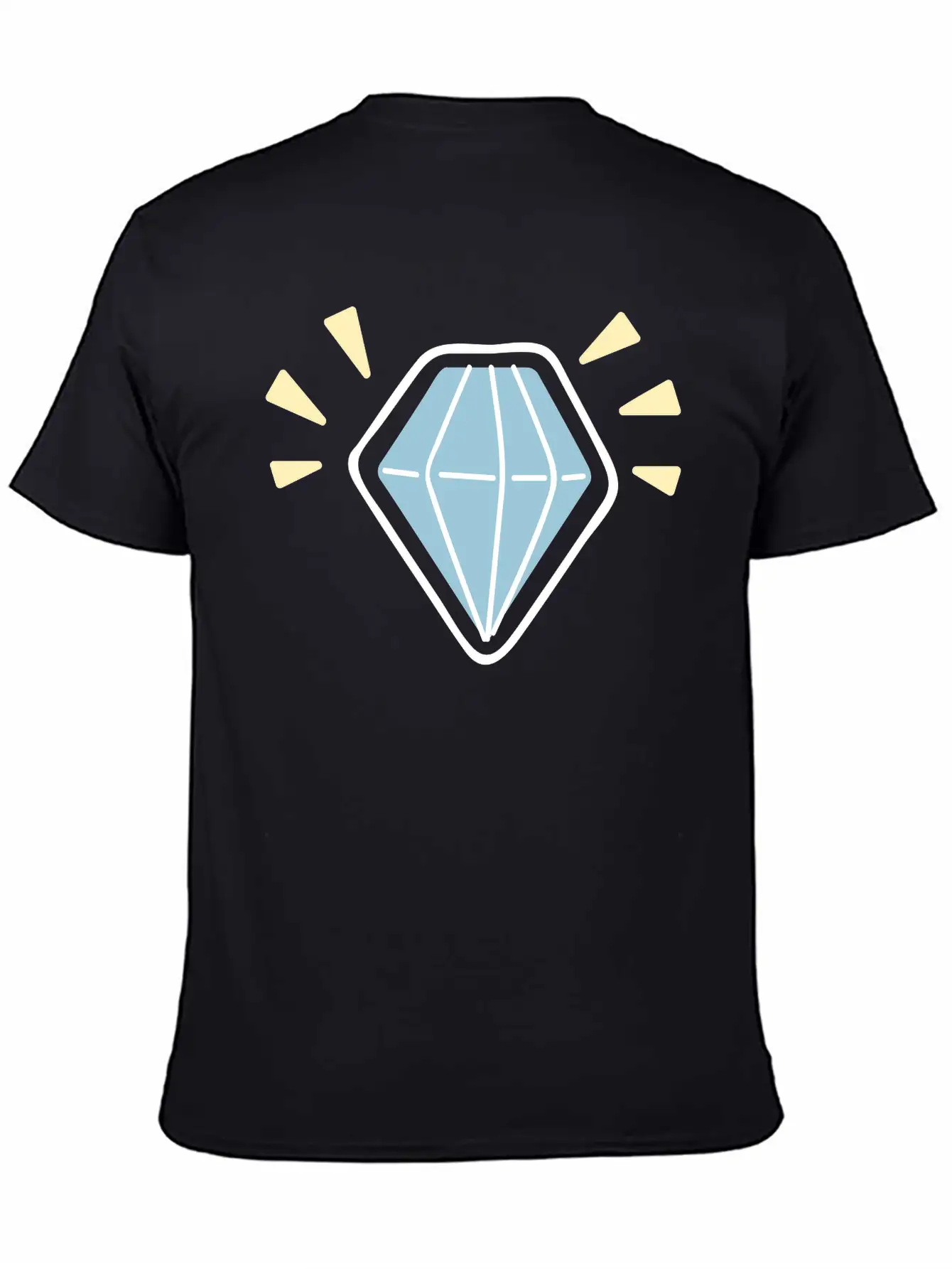 Hand Drawn Diamond Stylish Everyday T-Shirt – Unisex Basic Cotton Tee