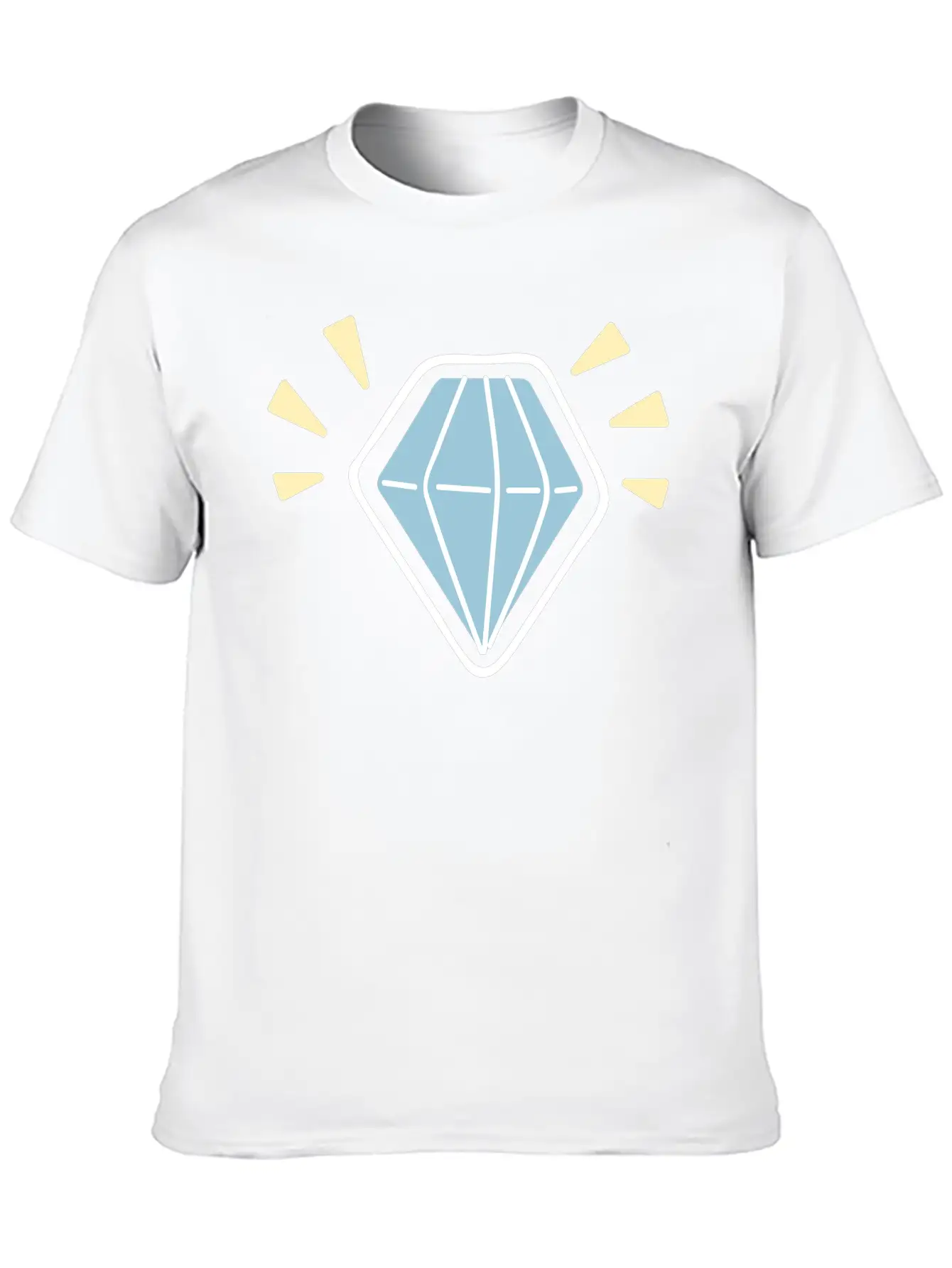 Hand Drawn Diamond Stylish Everyday T-Shirt – Unisex Basic Cotton Tee