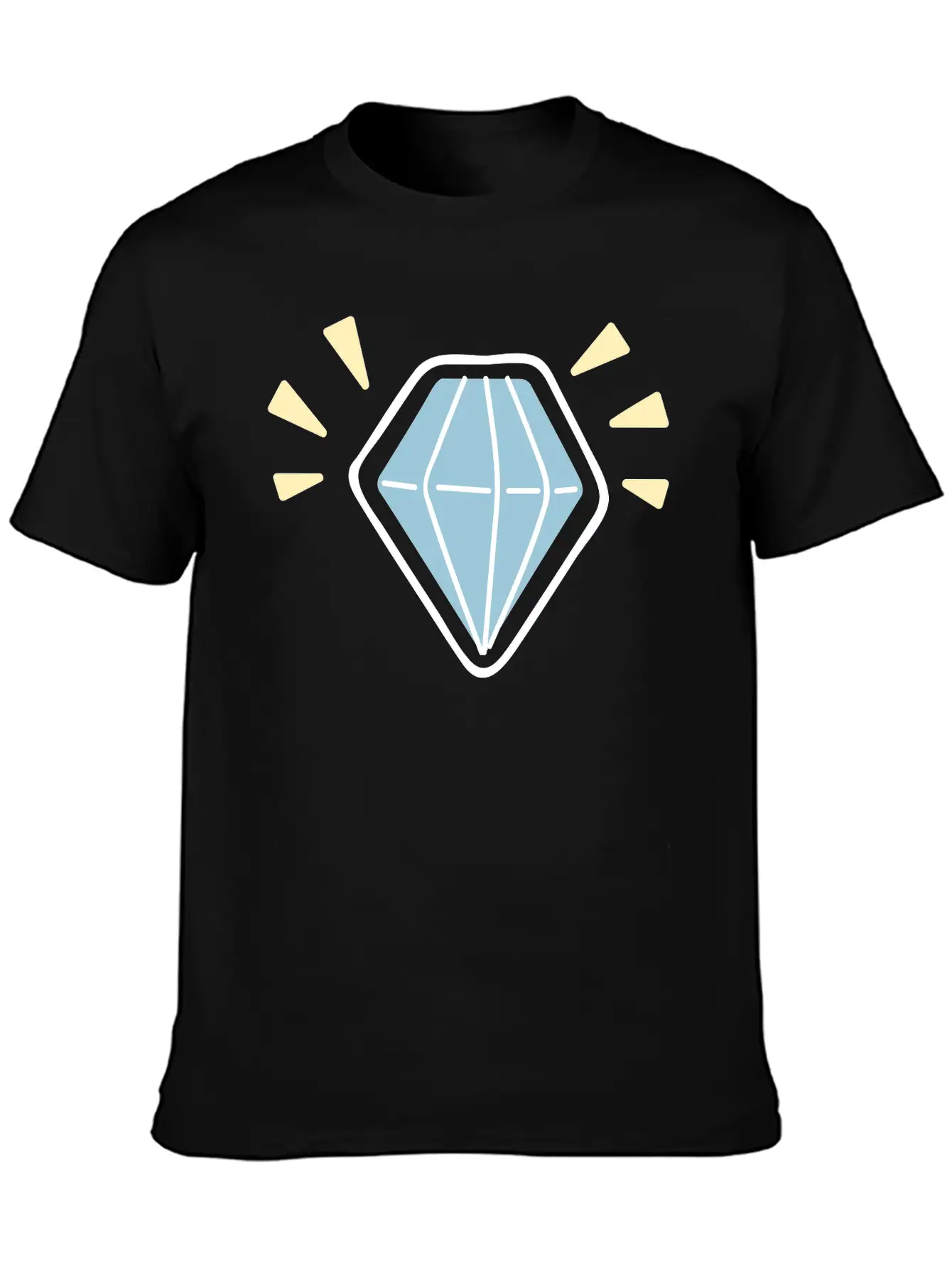 Hand Drawn Diamond Stylish Everyday T-Shirt – Unisex Basic Cotton Tee