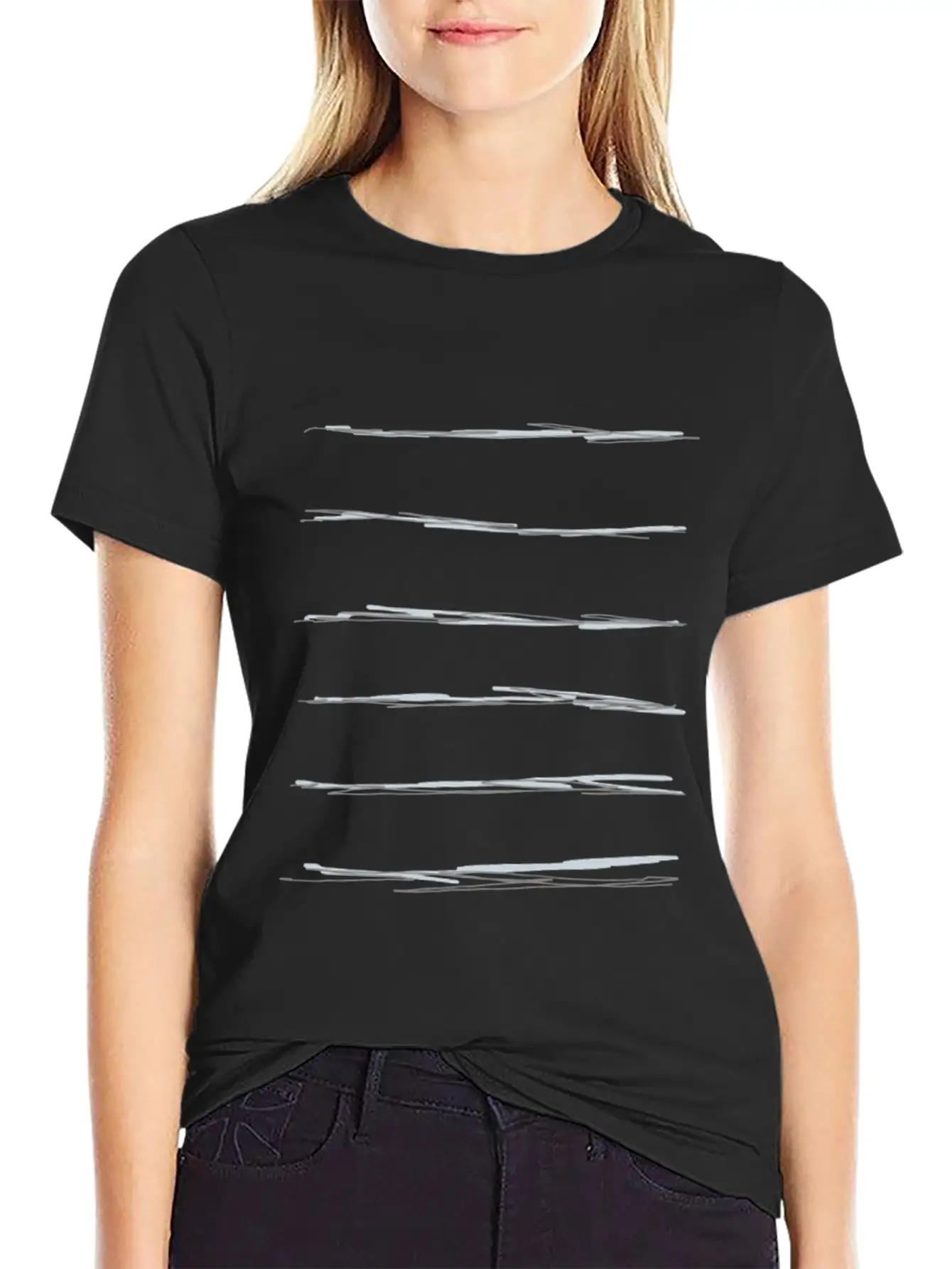 Hand Stripes Basic Graphic T-Shirt – Daily Comfort In Soft Cotton