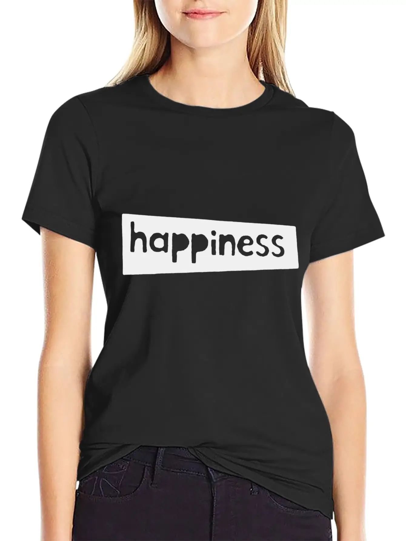 Happiness Only Essential Cotton Tee For Daily Outfits – Unisex Style