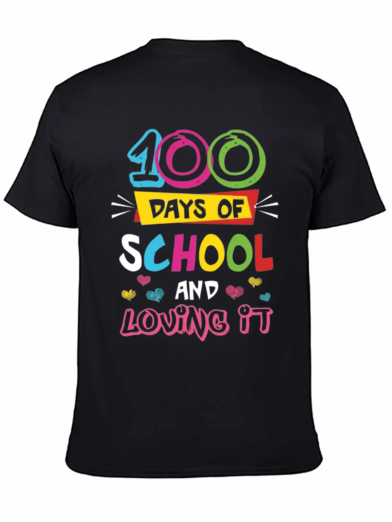 Happy 100th Day Of School Basic Graphic T-Shirt – Daily Comfort In Soft Cotton