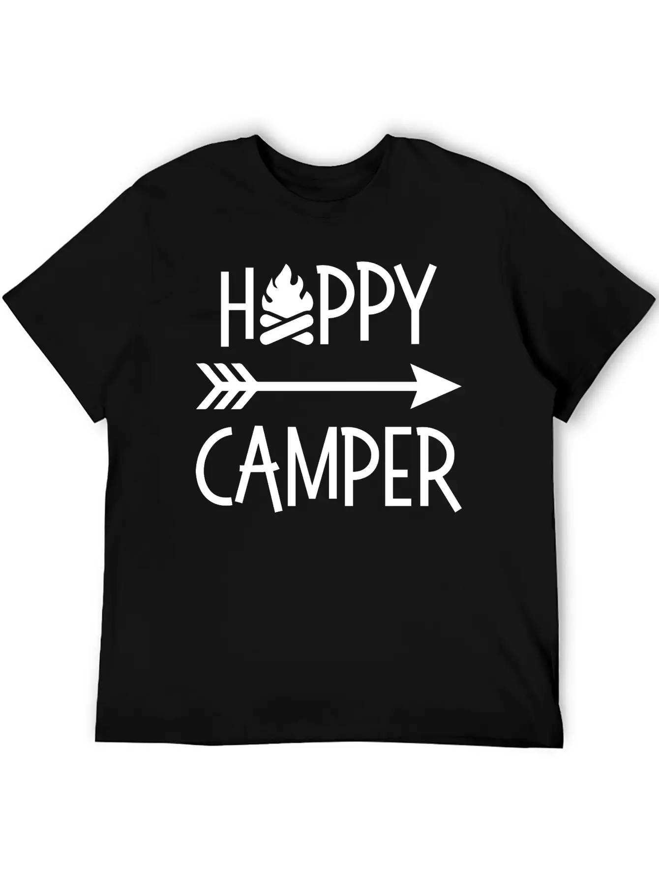 Happy Camper Stylish Everyday T-Shirt – Unisex Basic Cotton Tee