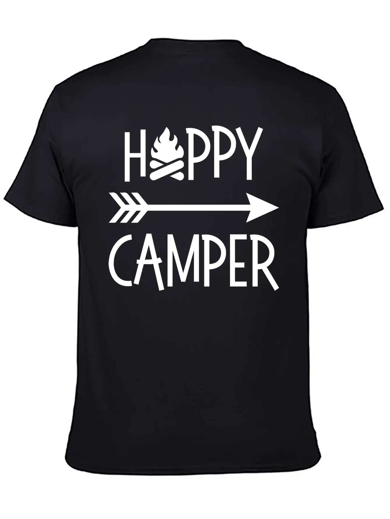 Happy Camper Stylish Everyday T-Shirt – Unisex Basic Cotton Tee