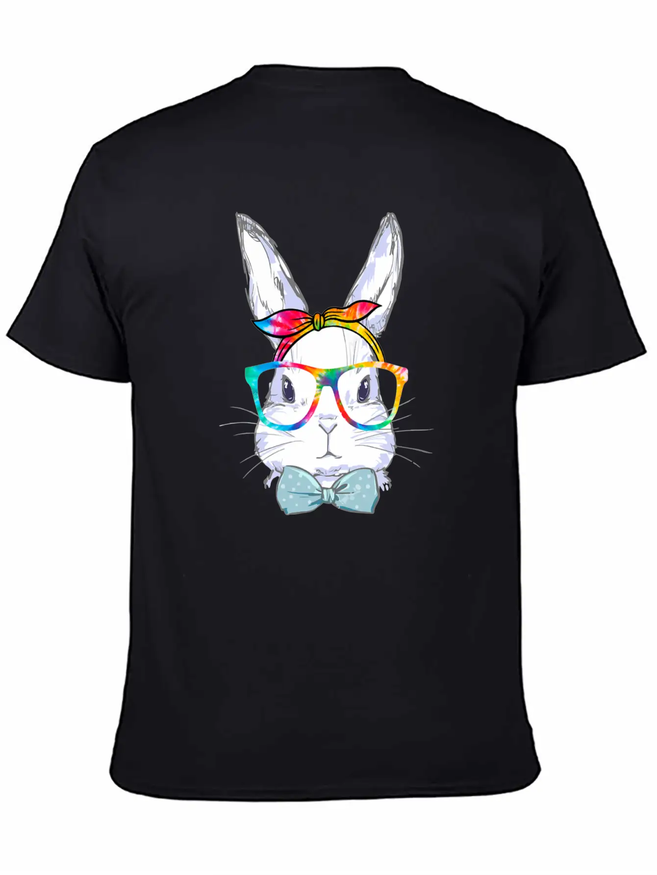 Happy Easter Day Bunny Face Tie Dye Stylish Everyday T-Shirt – Unisex Basic Cotton Tee