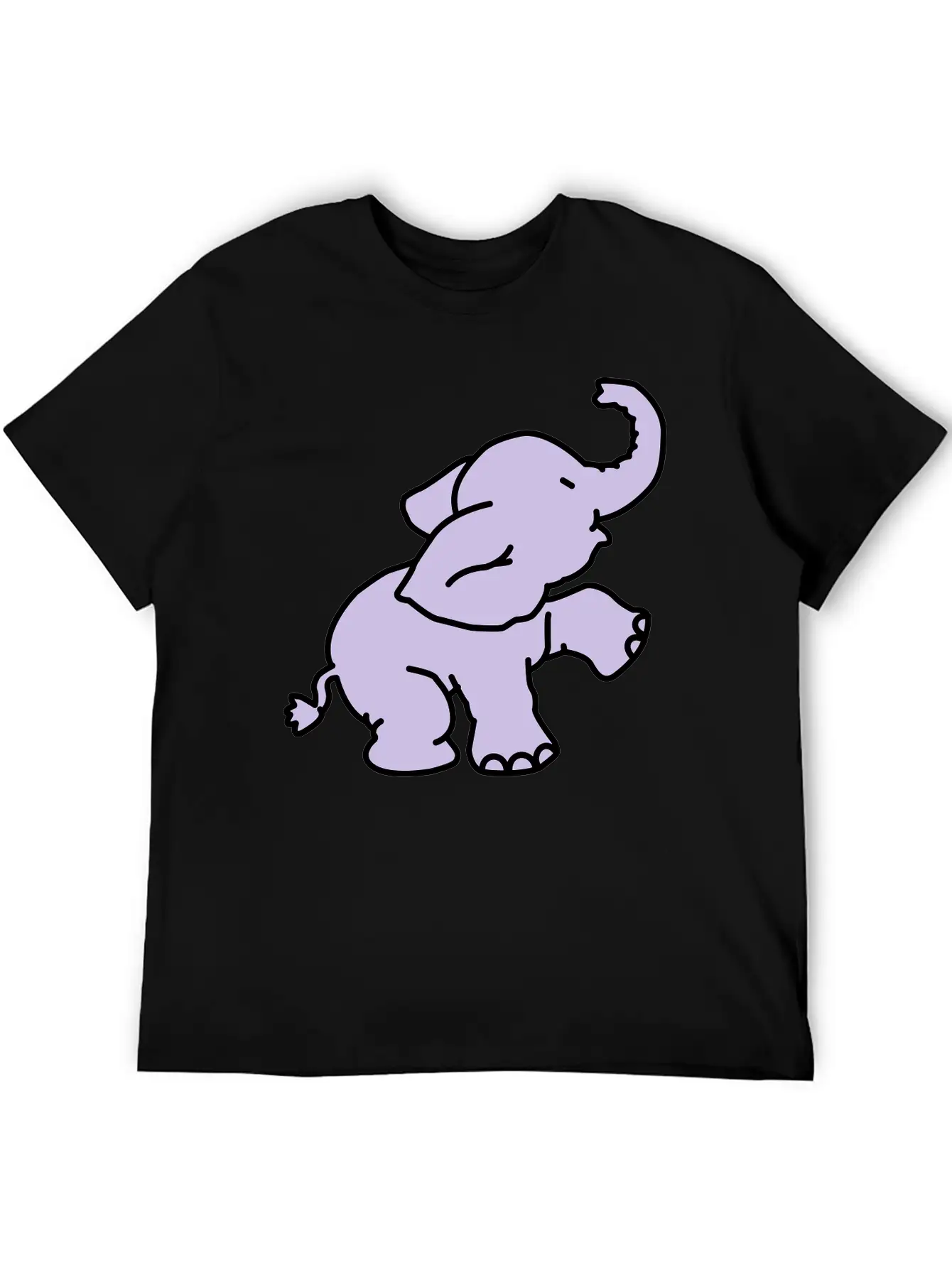 Happy Elephant (2 Colors) Stylish Everyday T-Shirt – Unisex Basic Cotton Tee