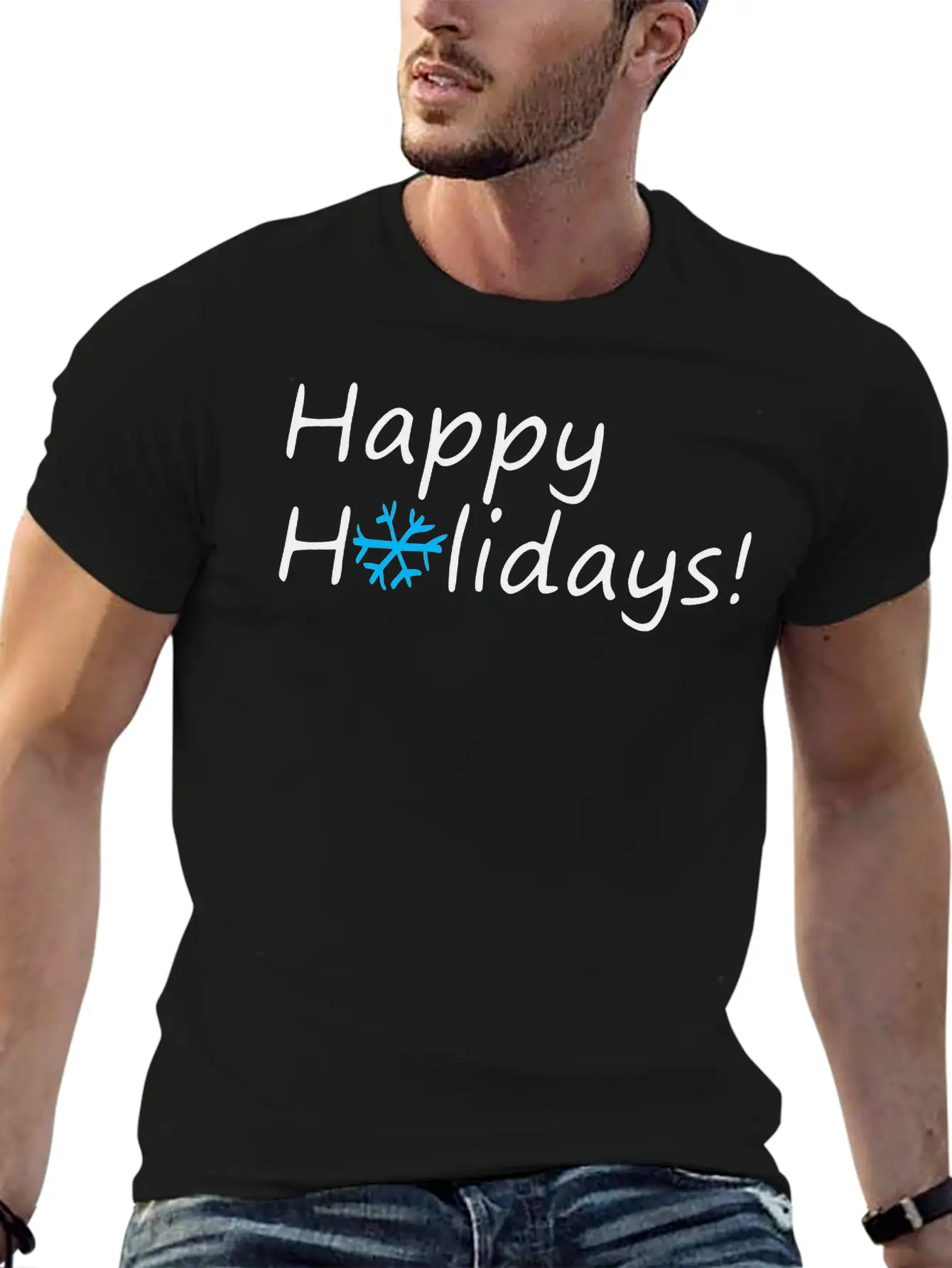Happy Holidays Unisex Casual T-Shirt – Clean Design For Daily Comfort