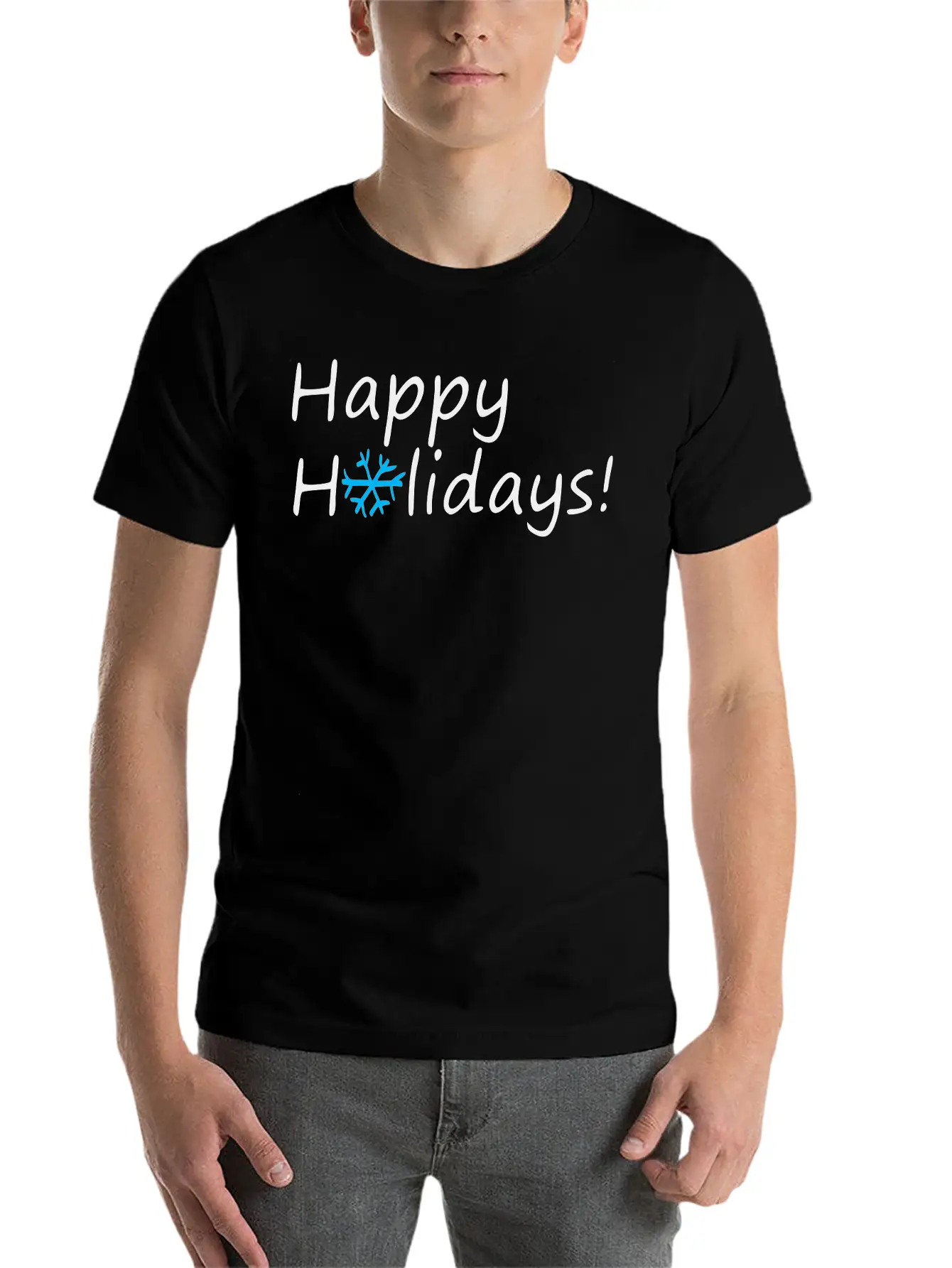Happy Holidays Unisex Casual T-Shirt – Clean Design For Daily Comfort