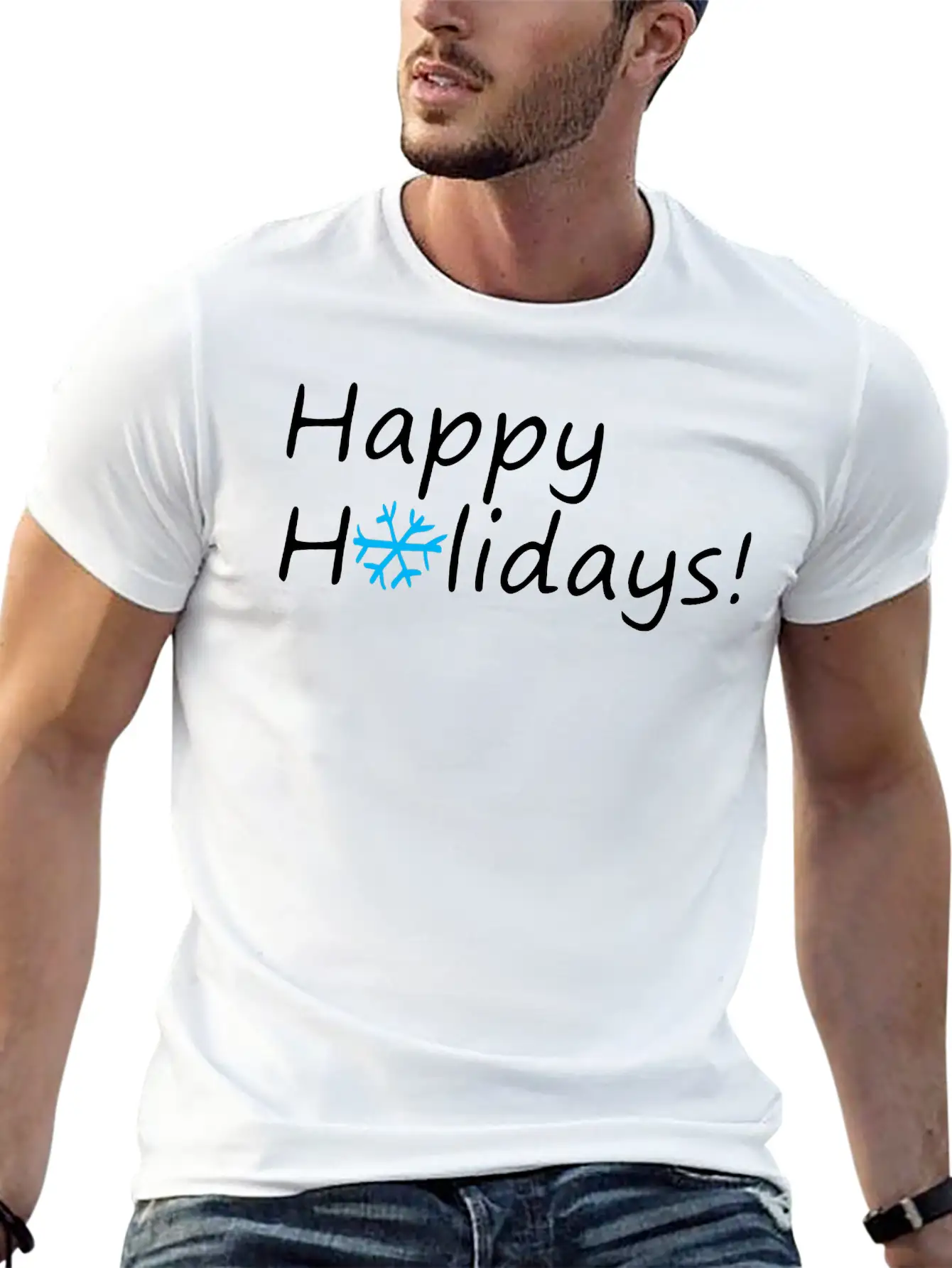 Happy Holidays Unisex Casual T-Shirt – Clean Design For Daily Comfort