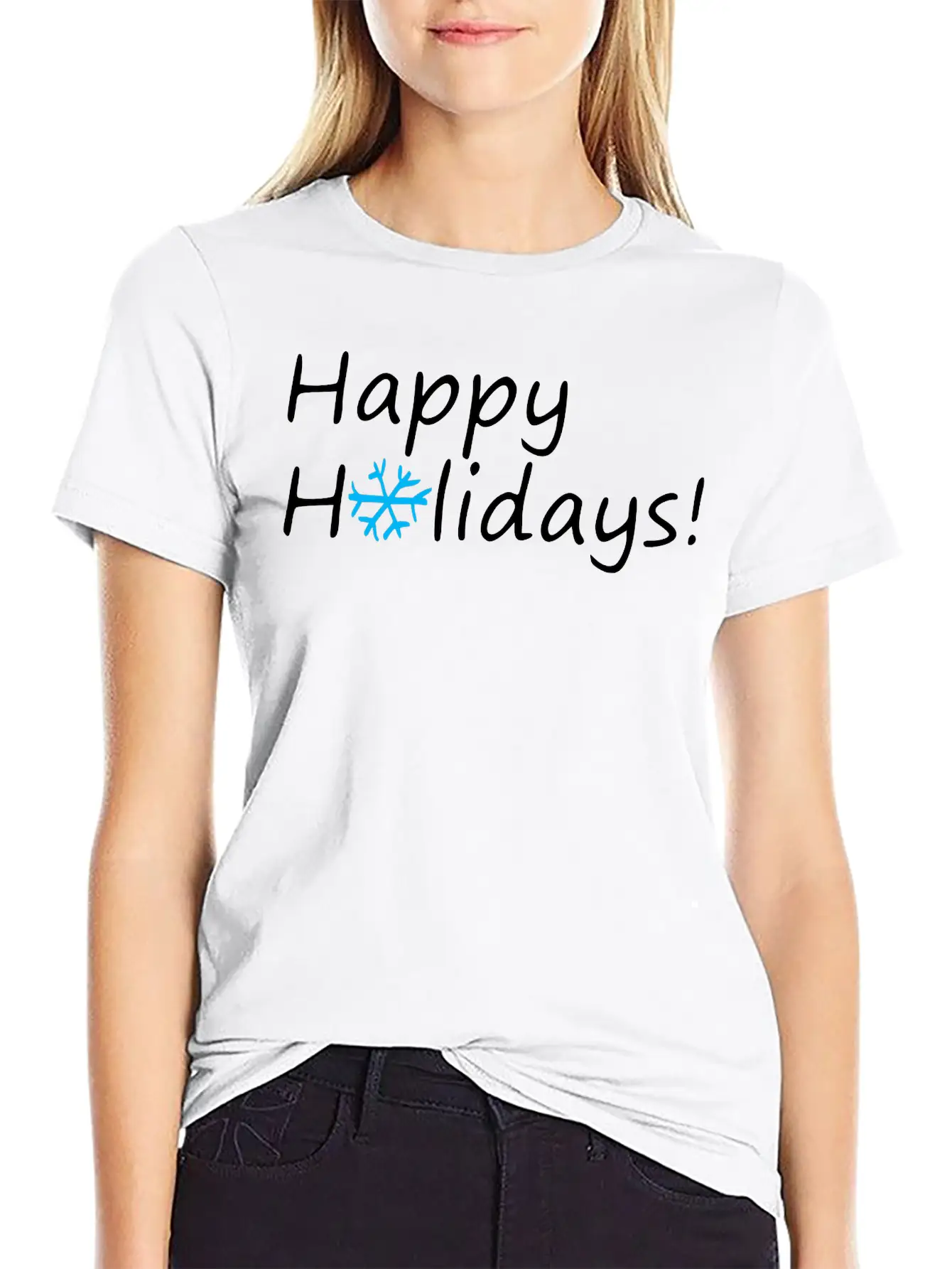 Happy Holidays Unisex Casual T-Shirt – Clean Design For Daily Comfort