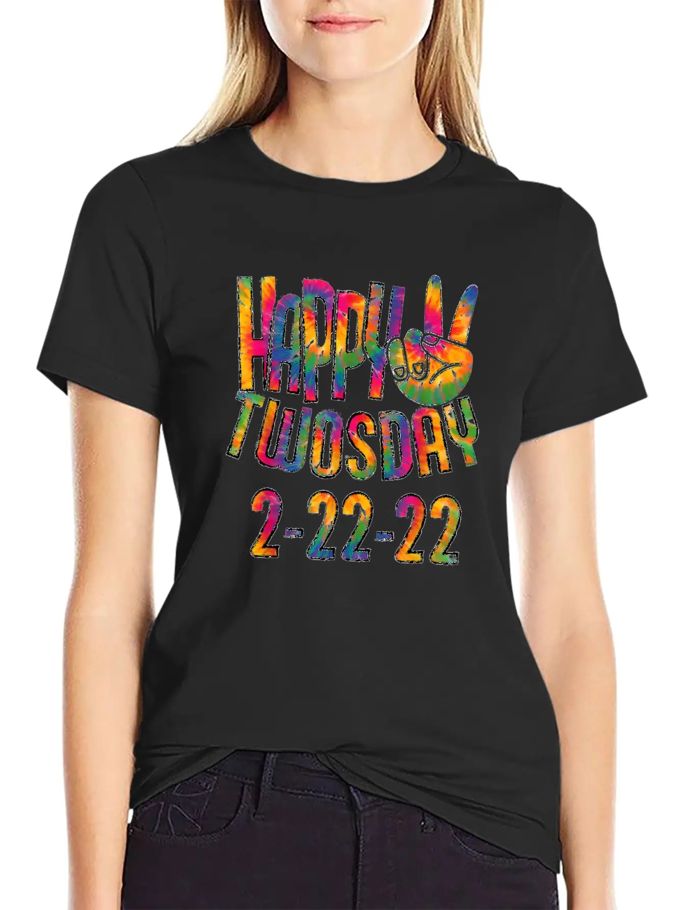 Happy Twosday 2022 Tie Dye February 22 2022 Twos Stylish Everyday T-Shirt – Unisex Basic Cotton Tee