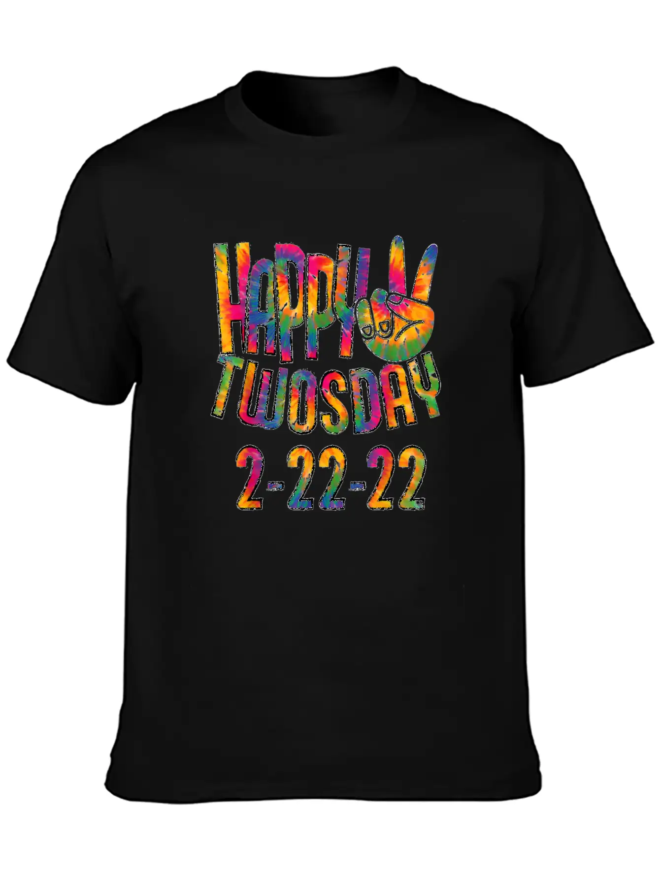 Happy Twosday 2022 Tie Dye February 22 2022 Twos Stylish Everyday T-Shirt – Unisex Basic Cotton Tee