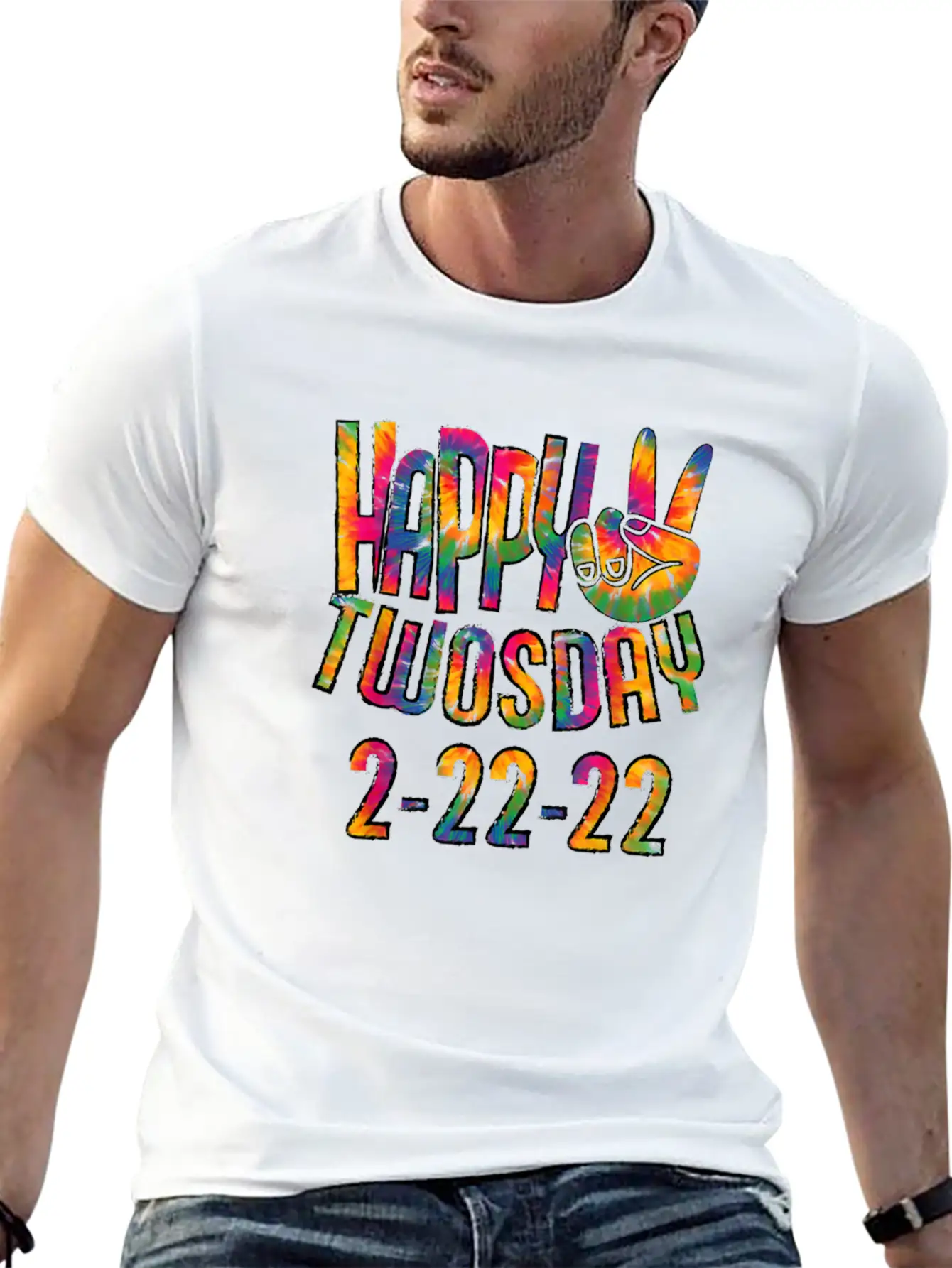 Happy Twosday 2022 Tie Dye February 22 2022 Twos Stylish Everyday T-Shirt – Unisex Basic Cotton Tee
