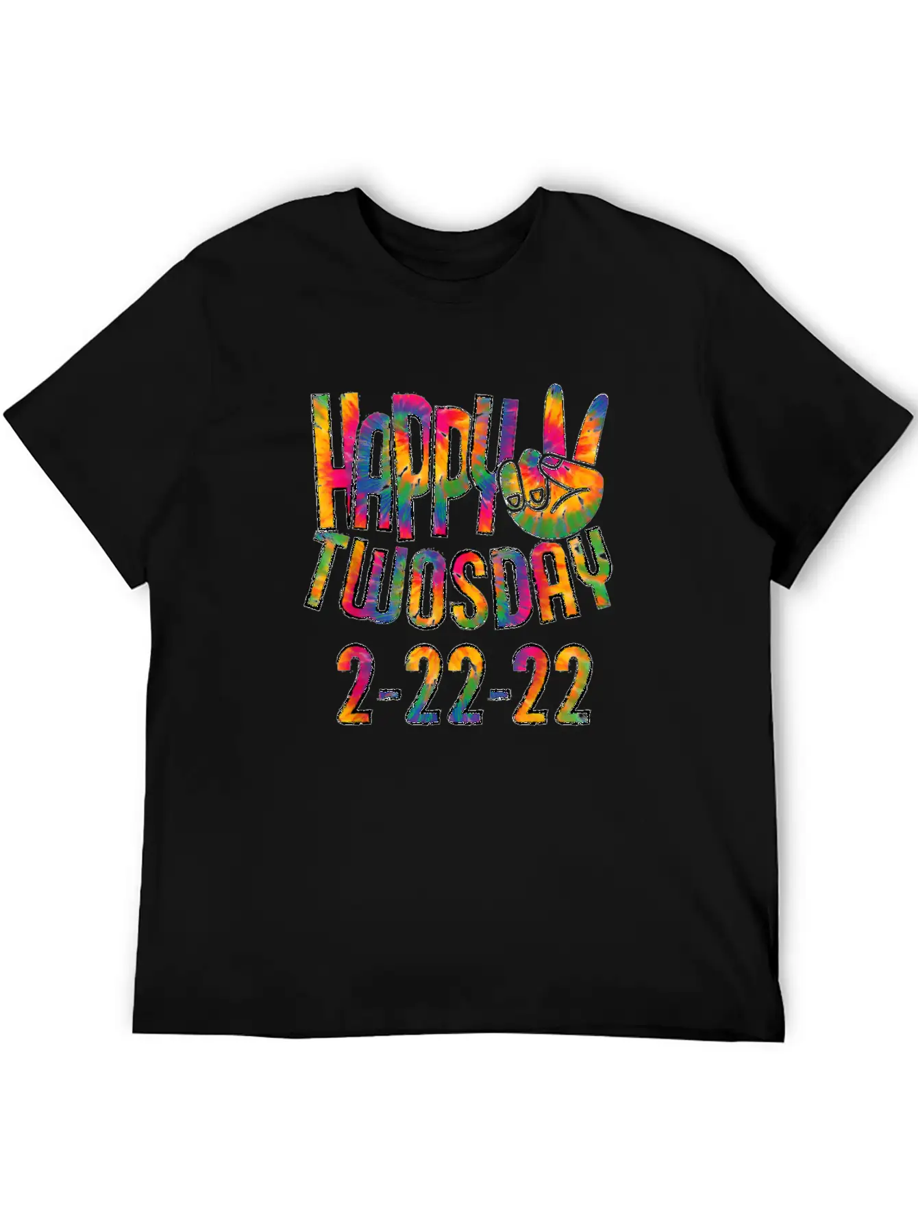 Happy Twosday 2022 Tie Dye February 22 2022 Twos Stylish Everyday T-Shirt – Unisex Basic Cotton Tee