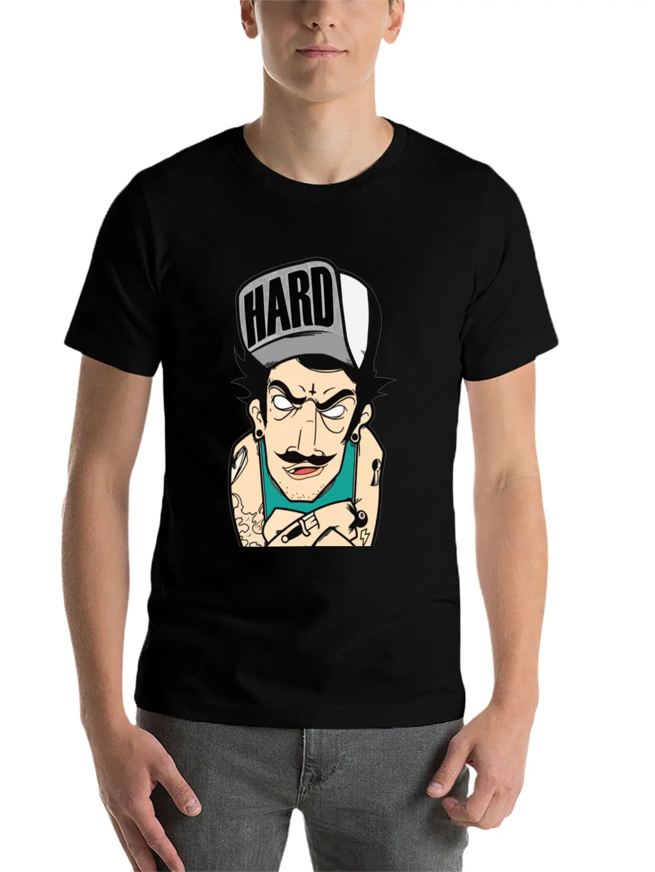 HARD FUNK Stylish Everyday T-Shirt – Unisex Basic Cotton Tee