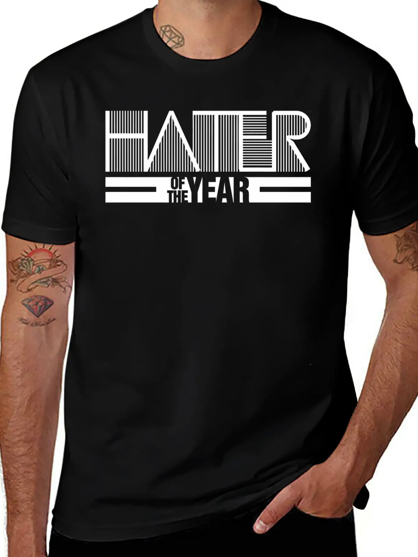 Hater - Hater Of The Year Lightweight Cotton T-Shirt – Daily Comfort Graphic Shirt