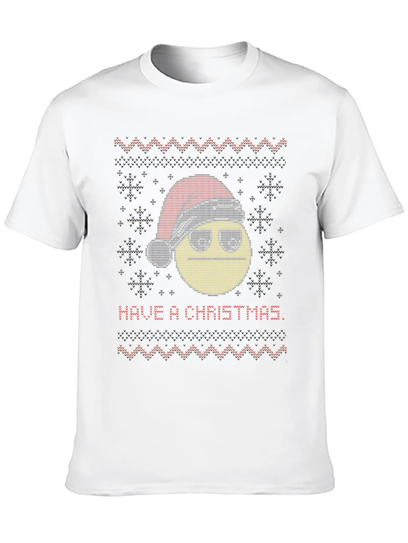 Have A Christmas Ugly Christmas Sweater Knit Stylish Everyday T-Shirt – Unisex Basic Cotton Tee