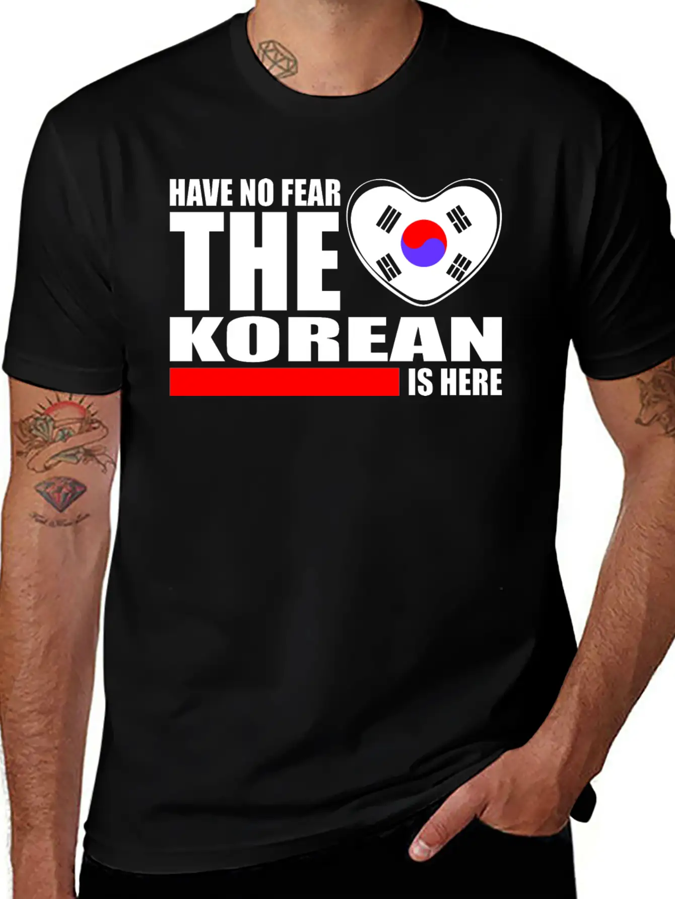 Have No Fear The Korean Is Here Basic Graphic T-Shirt – Daily Comfort In Soft Cotton
