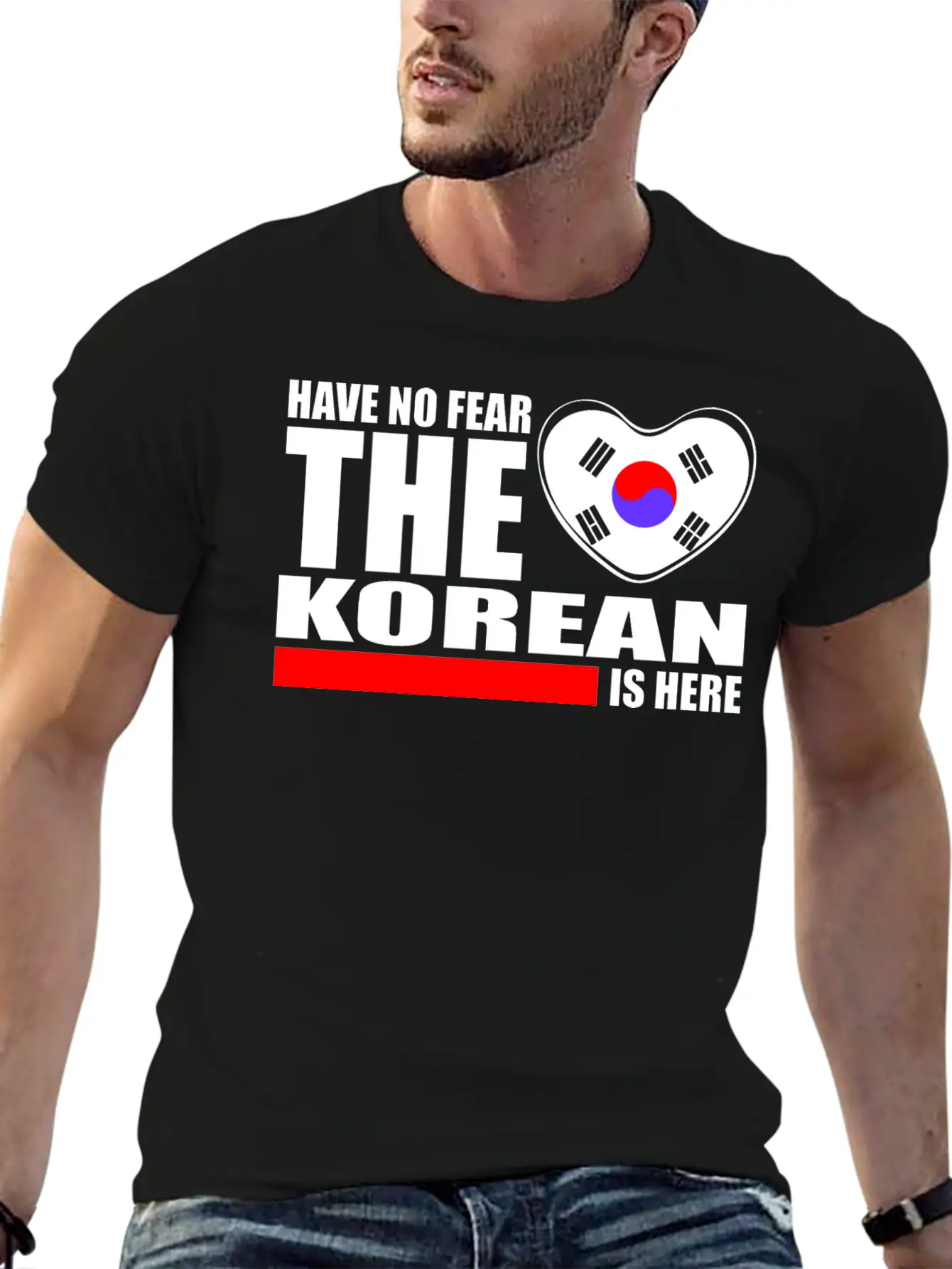 Have No Fear The Korean Is Here Basic Graphic T-Shirt – Daily Comfort In Soft Cotton