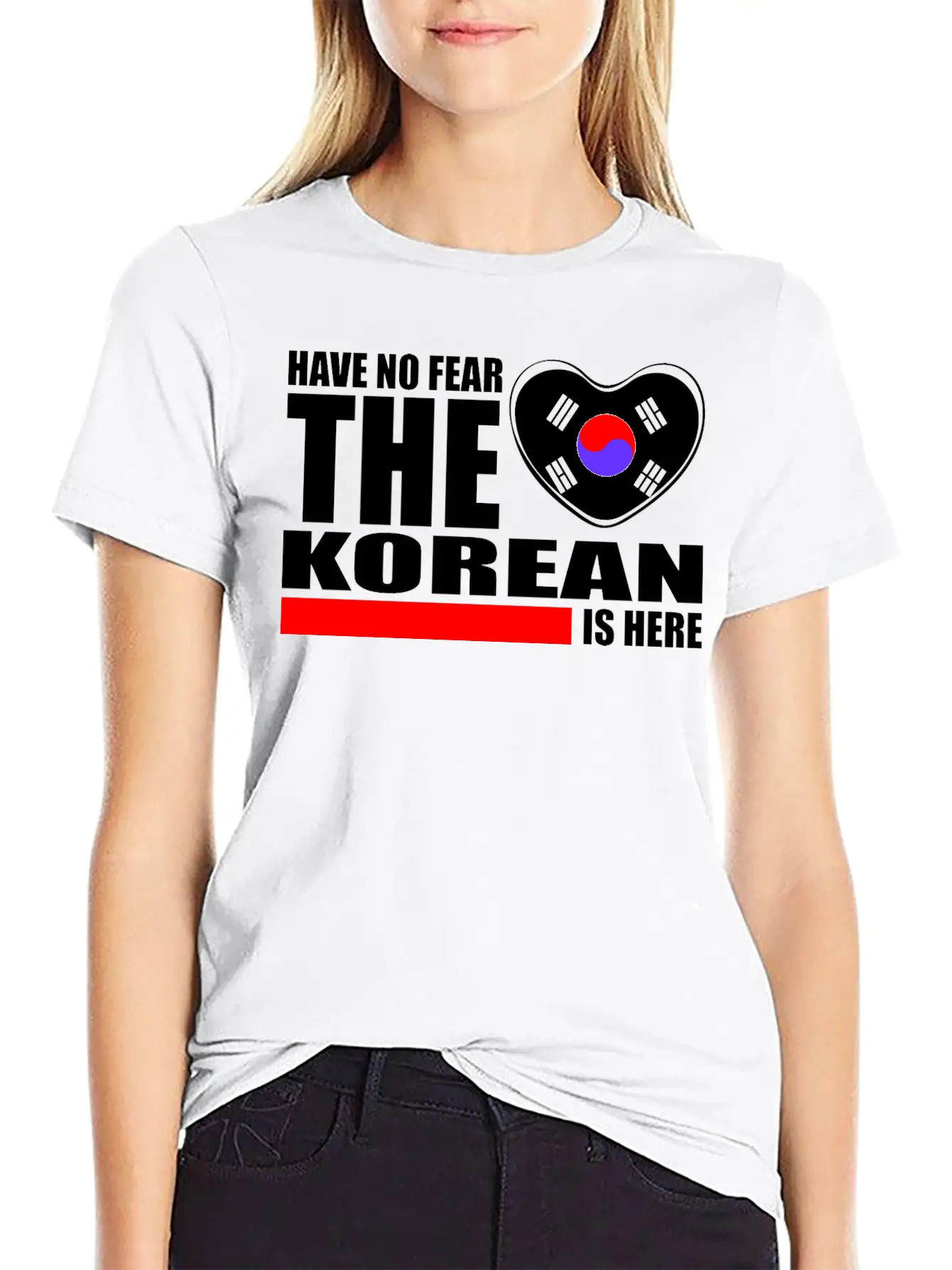 Have No Fear The Korean Is Here Basic Graphic T-Shirt – Daily Comfort In Soft Cotton