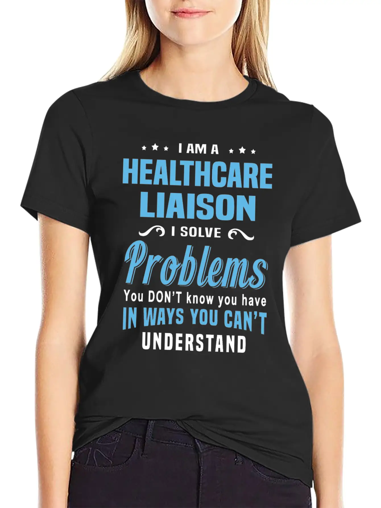 Healthcare Liaison Breathable Graphic T-Shirt – Perfect For Casual Days