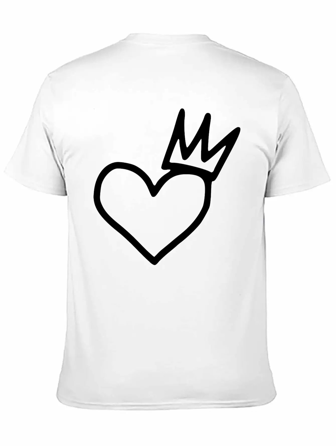 Heart Emojis Sketch Crown Sticker Breathable Graphic T-Shirt – Perfect For Casual Days