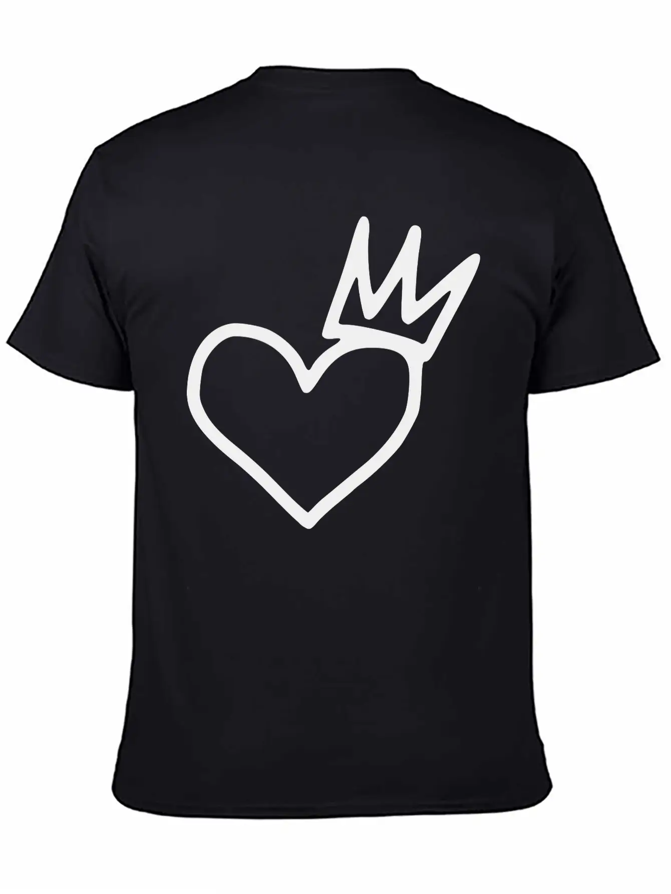 Heart Emojis Sketch Crown Sticker Breathable Graphic T-Shirt – Perfect For Casual Days