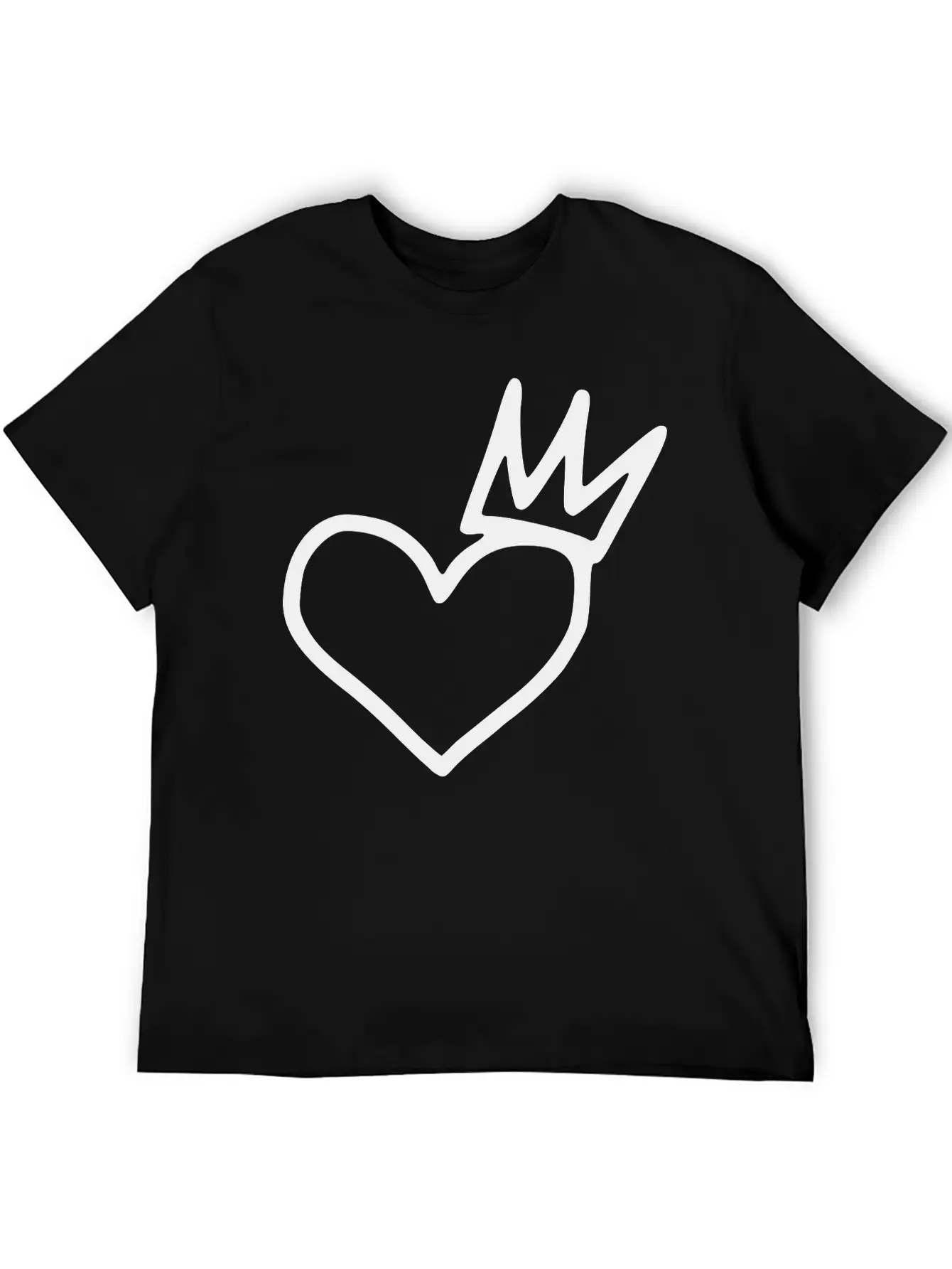 Heart Emojis Sketch Crown Sticker Breathable Graphic T-Shirt – Perfect For Casual Days