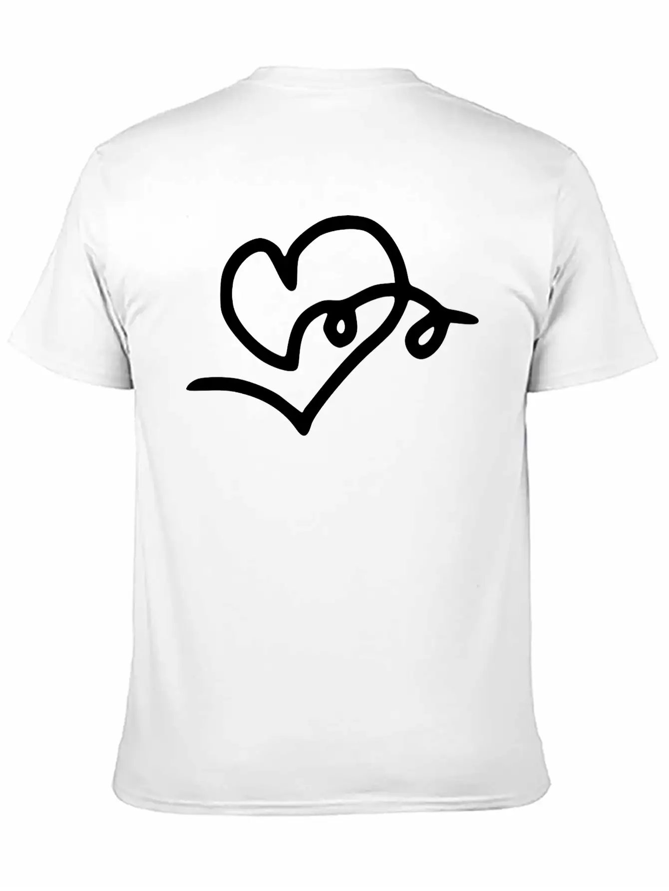 Heart Emojis Sketch Stylish Everyday T-Shirt – Unisex Basic Cotton Tee