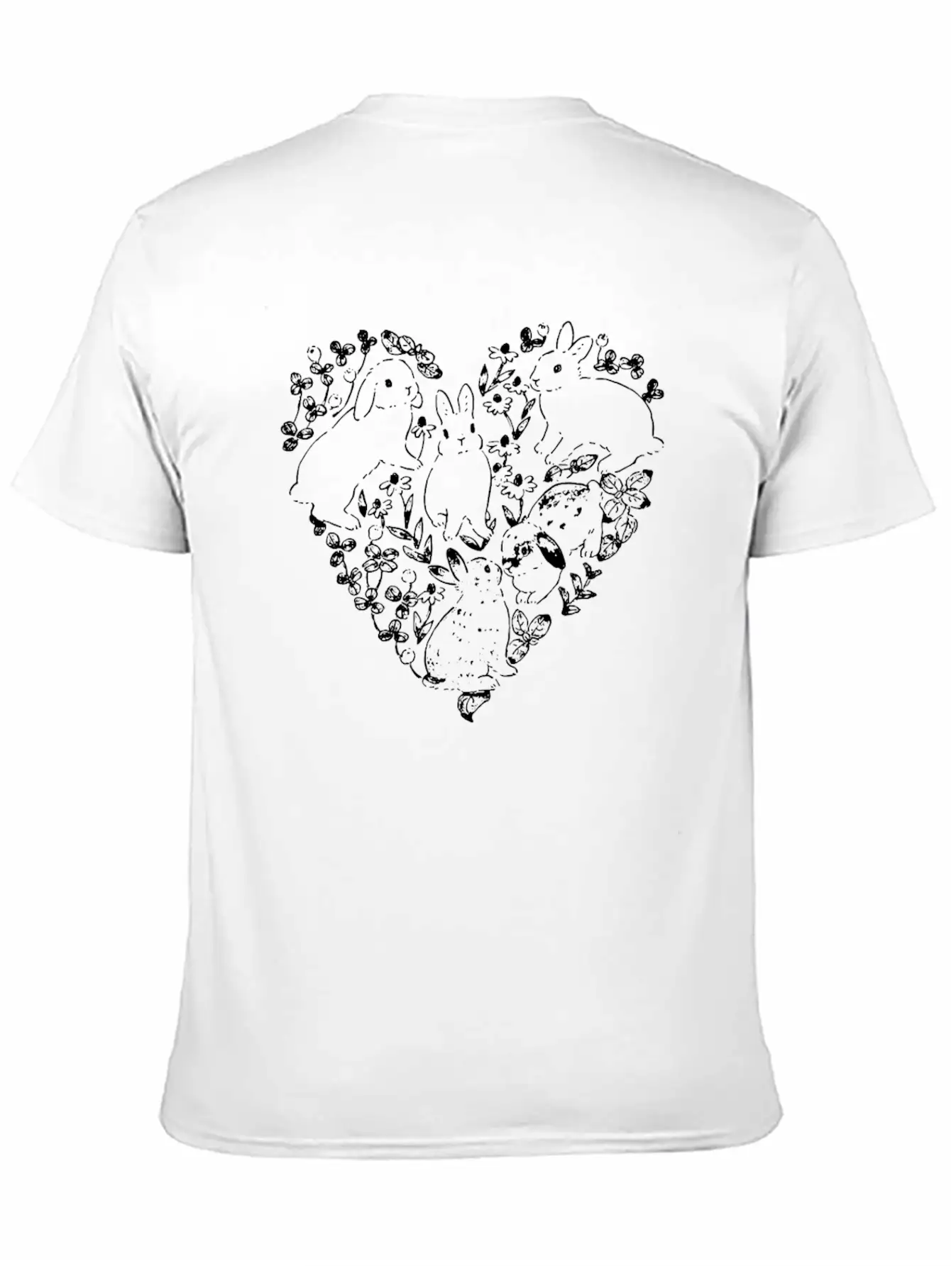 Heart Gift Bunny Rabbit Pet Basic Graphic T-Shirt – Daily Comfort In Soft Cotton