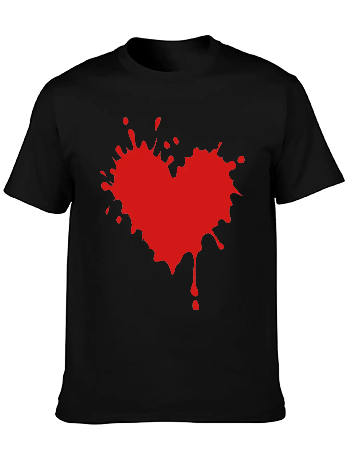 Heart Splatter Classic Cotton Tee – Unisex Comfort For Any Season
