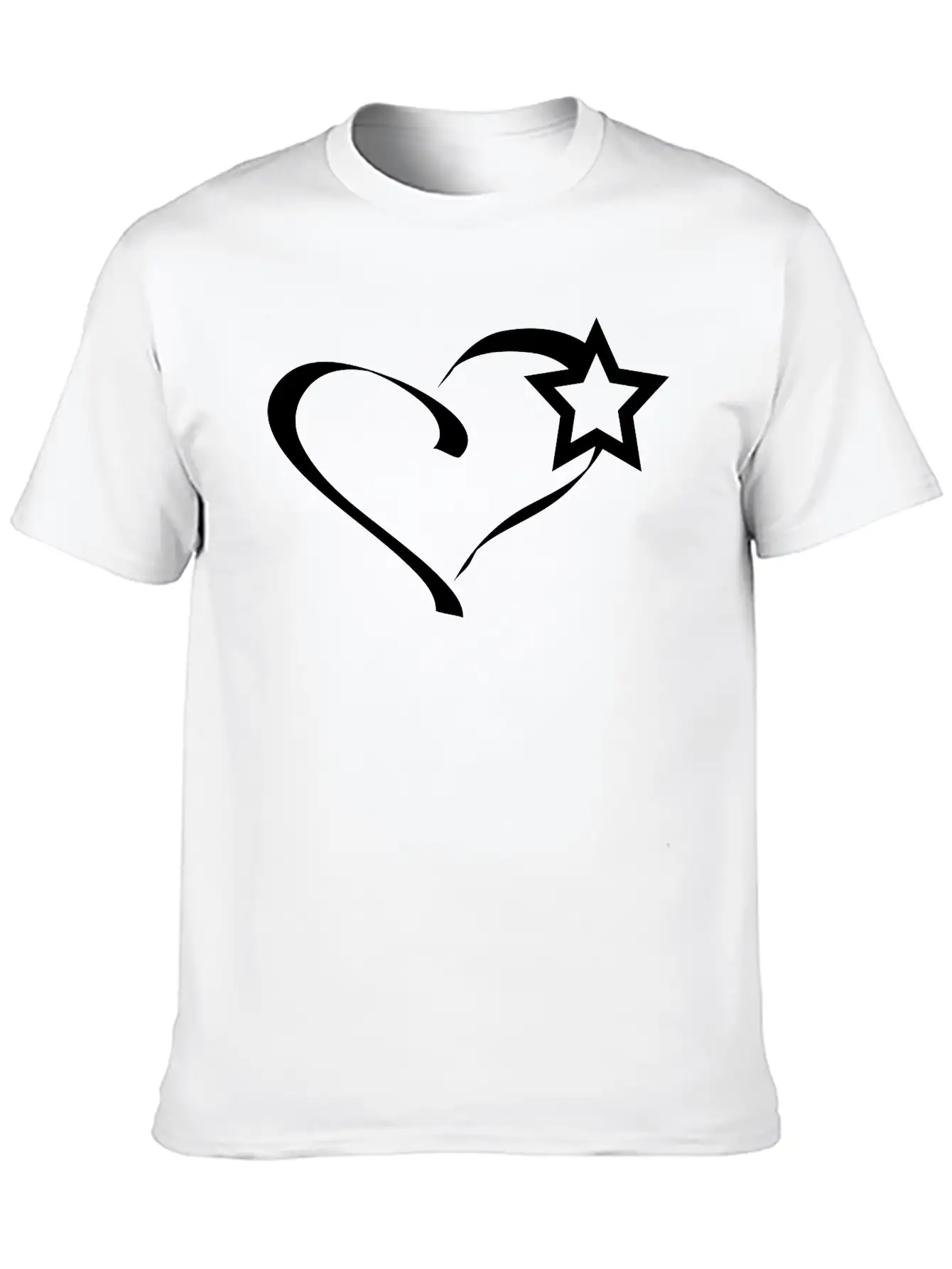 Heart & Star Stylish Everyday T-Shirt – Unisex Basic Cotton Tee