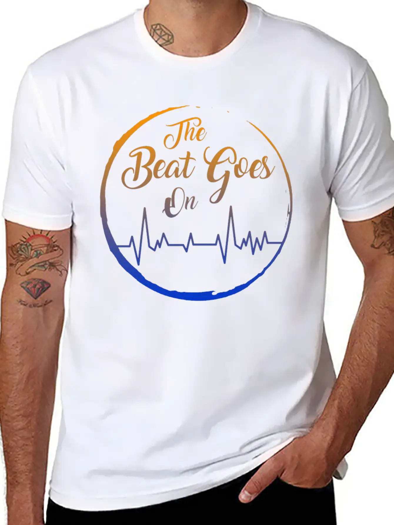 Heart Surgery Shirt, The Beat Goes On Heart Beat Stylish Everyday T-Shirt – Unisex Basic Cotton Tee