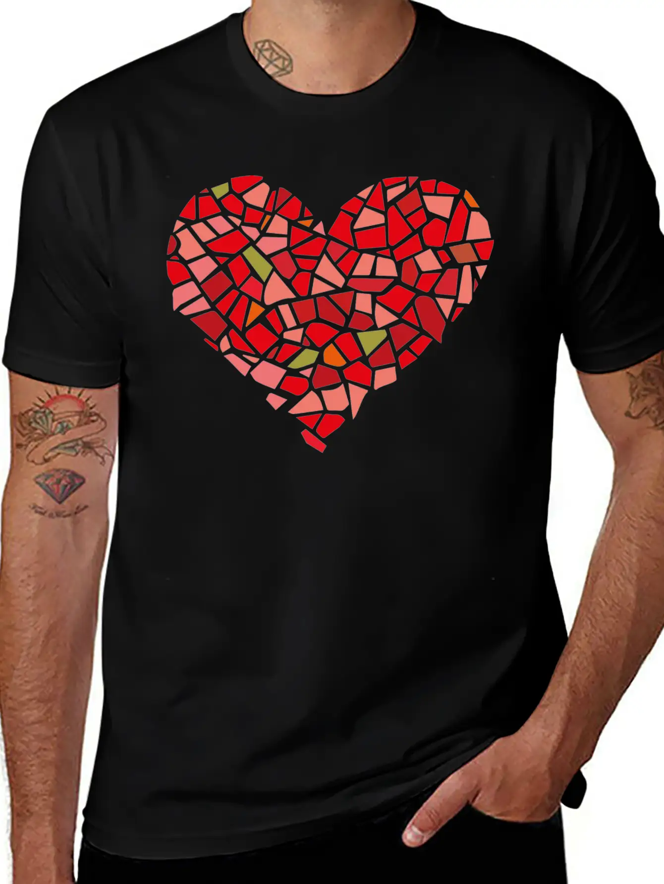 HeartMosaic Classic Cotton Tee – Unisex Comfort For Any Season