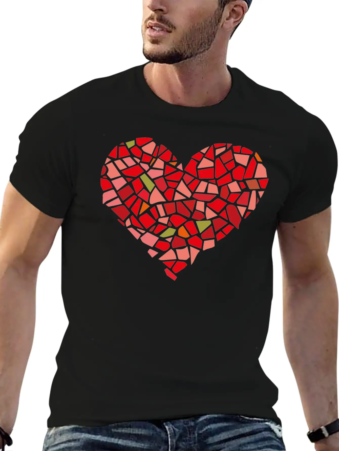 HeartMosaic Classic Cotton Tee – Unisex Comfort For Any Season