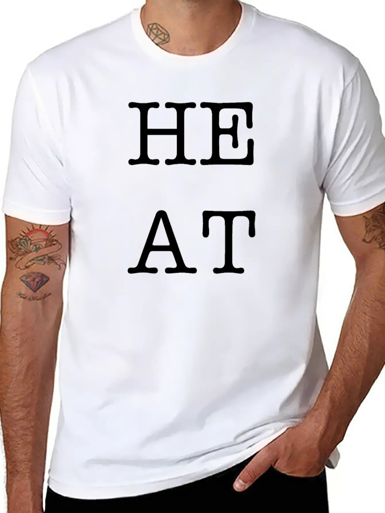 HEAT Character Square Basic Graphic T-Shirt – Daily Comfort In Soft Cotton