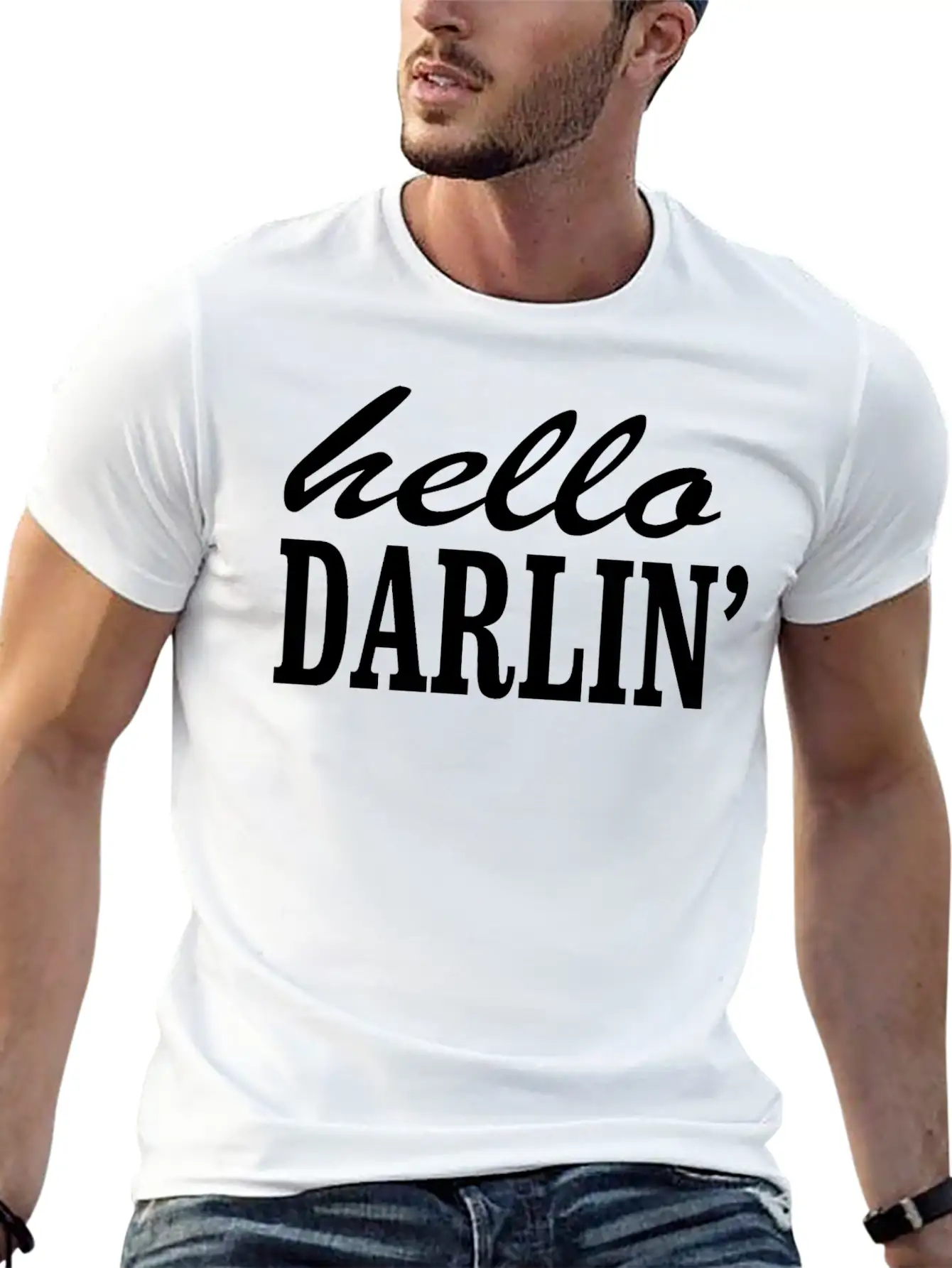 Hello DARLIN' Surprise Gifts Darlin Shirt, Western Stylish Everyday T-Shirt – Unisex Basic Cotton Tee