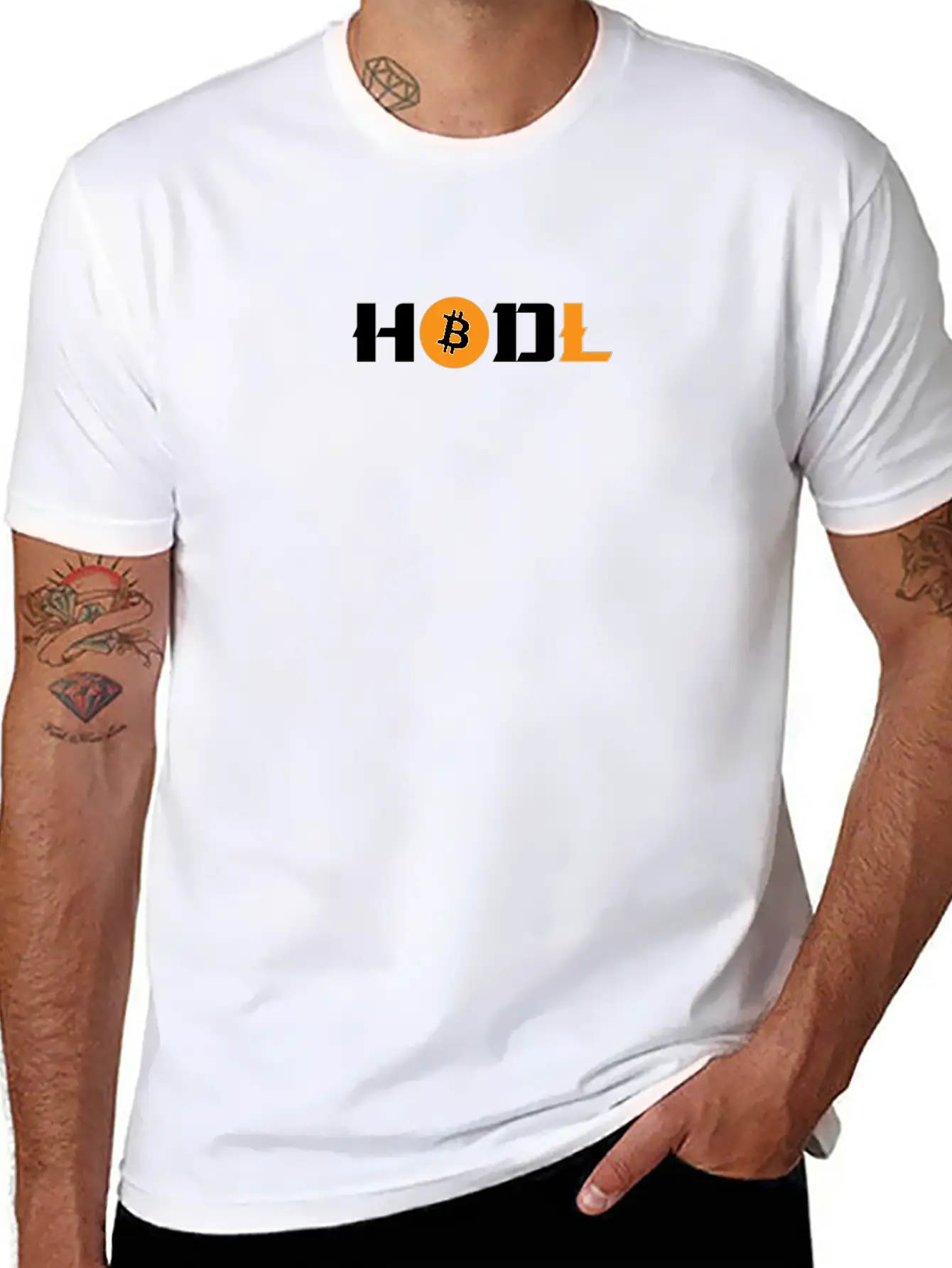 HODL Bitcoin - Crypto - Blockchain Stylish Everyday T-Shirt – Unisex Basic Cotton Tee