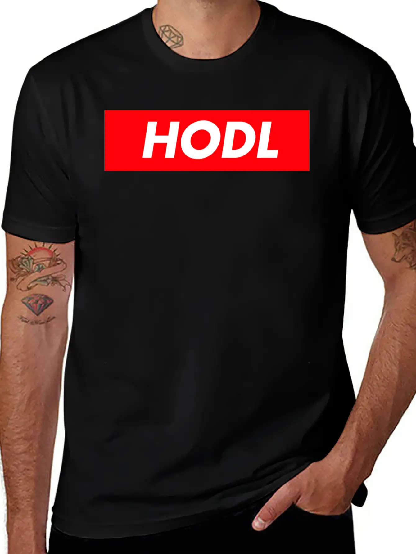 Hodl BoxLogo Simple Everyday Graphic Tee – Lightweight Summer Wear