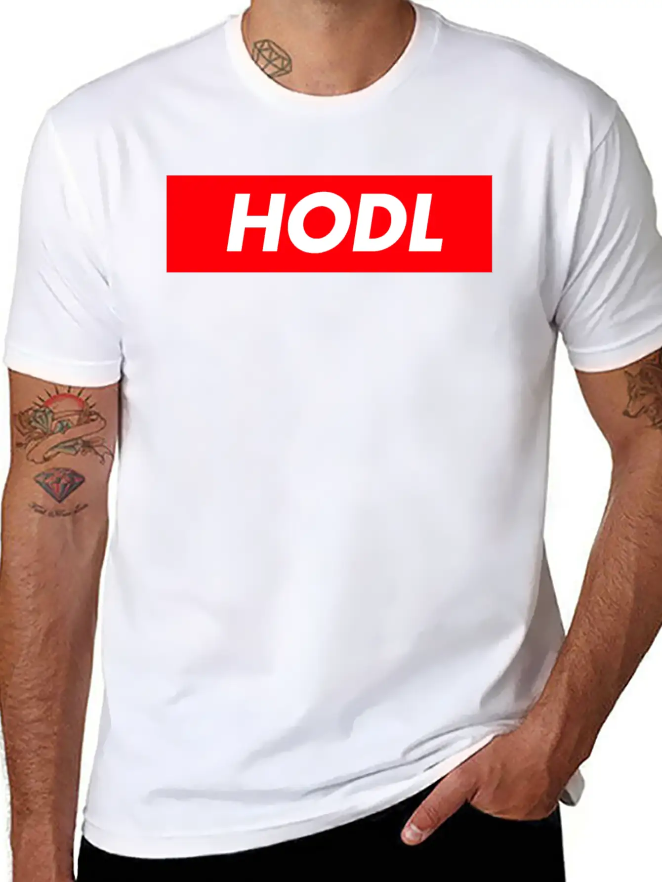 Hodl BoxLogo Simple Everyday Graphic Tee – Lightweight Summer Wear