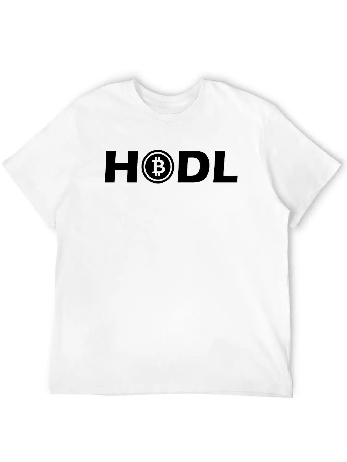 HODL BTC Bitcoin Cryptocurrency White Stylish Everyday T-Shirt – Unisex Basic Cotton Tee