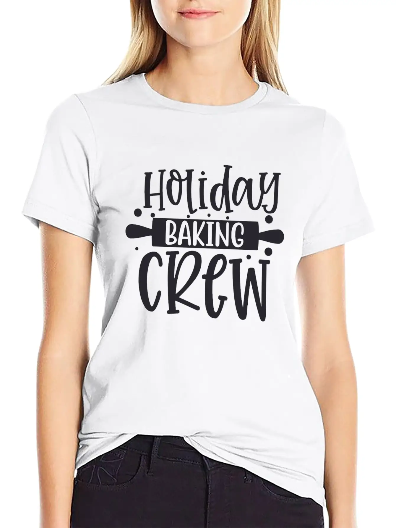 Holiday Baking Crew Lightweight Cotton T-Shirt – Daily Comfort Graphic Shirt